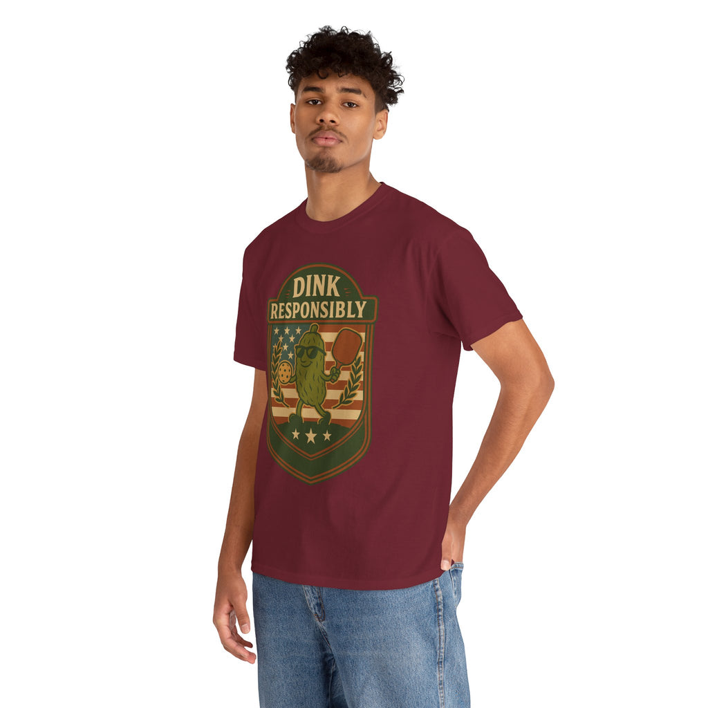 Dink Responsibly Pickleball T-Shirt – Funny Sports Tee
