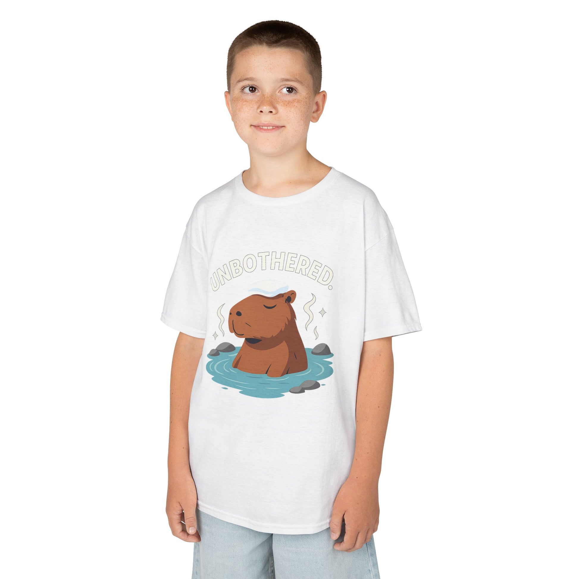Chill Capybara Kids T-Shirt – Relaxed Vibe Unisex Heavy Cotton Tee
