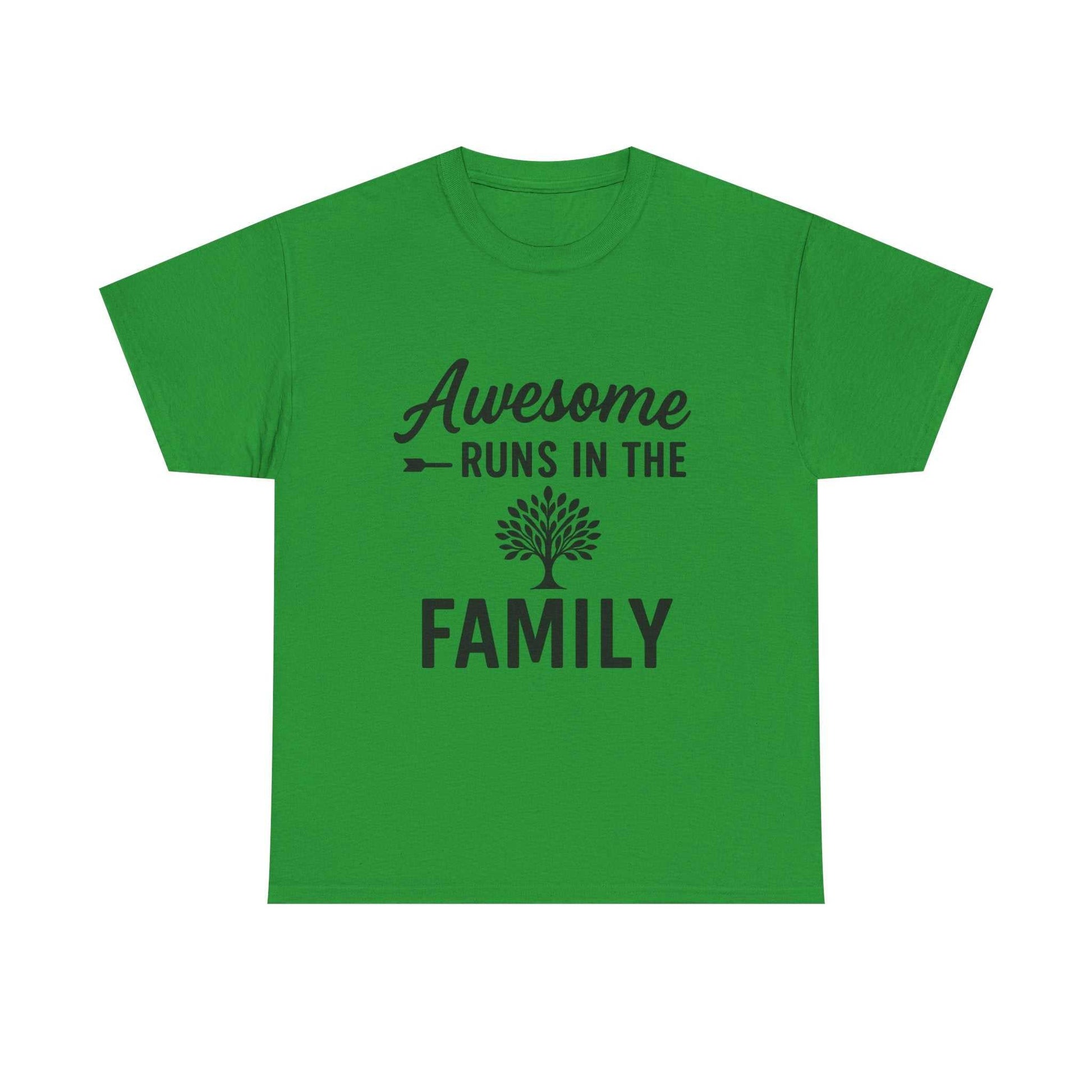 Awesome Runs In The Family – Unisex Cotton Family T-Shirt