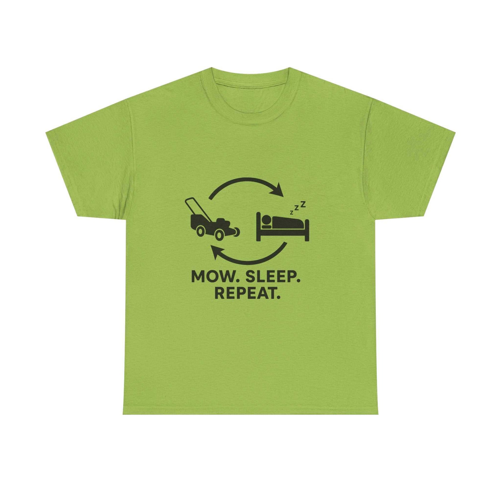 Mow. Sleep. Repeat. – Funny Lawn Care Tee for Yard Work Lovers