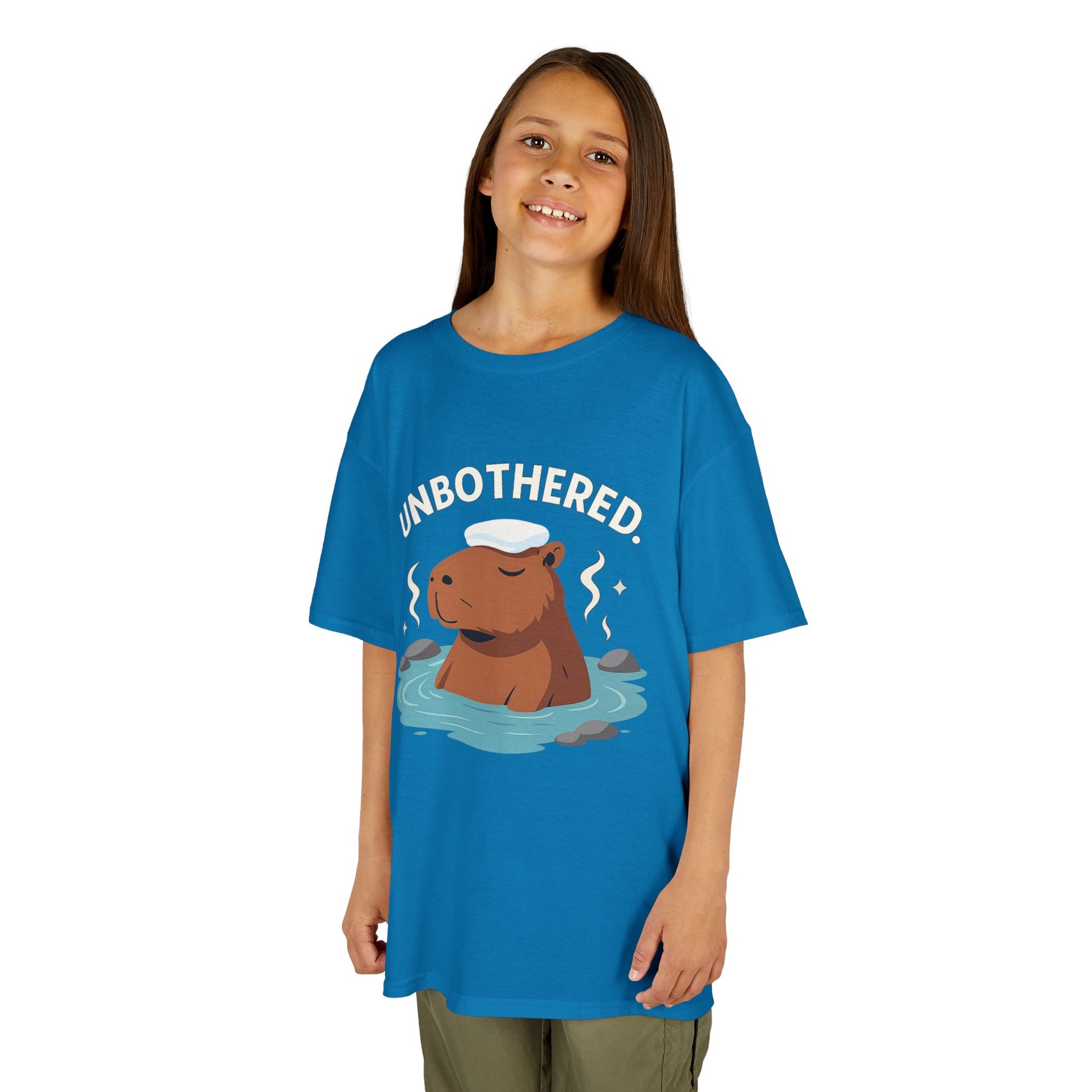 Chill Capybara Kids T-Shirt – Relaxed Vibe Unisex Heavy Cotton Tee