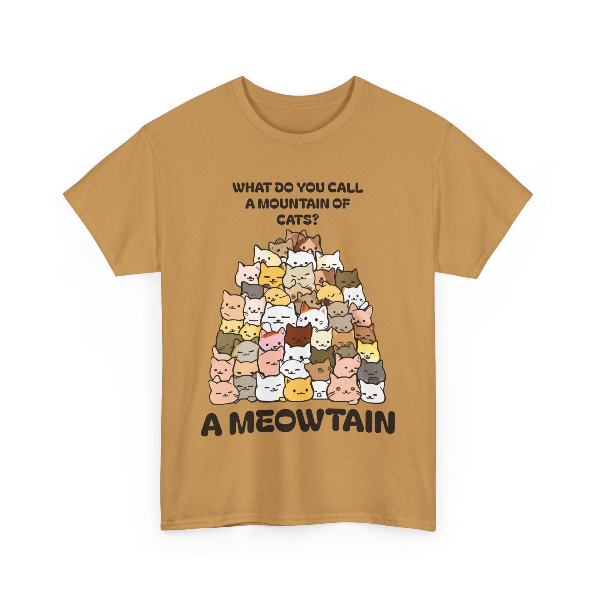 A Meowtain! Funny Cat Pile T-Shirt – Cute Kitty Graphic Tee