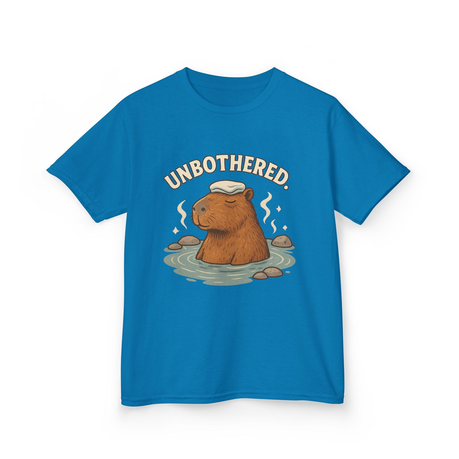 Unbothered Capybara T-Shirt for Kids – Funny Chill Animal Graphic Tee | Soft Cotton Unisex Fit