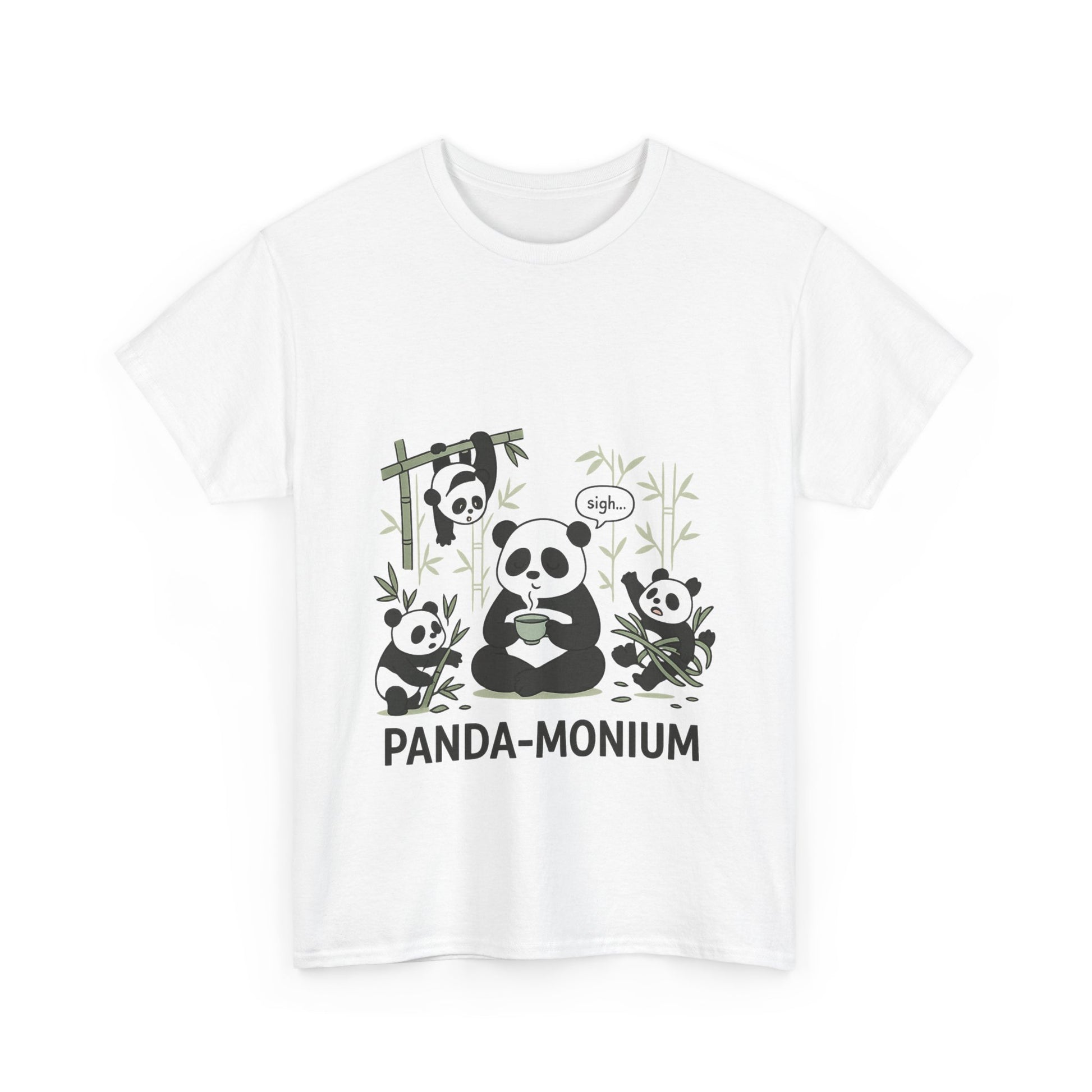 Unisex Panda-Monium T-Shirt – Fun Casual Wear for Animal Lovers