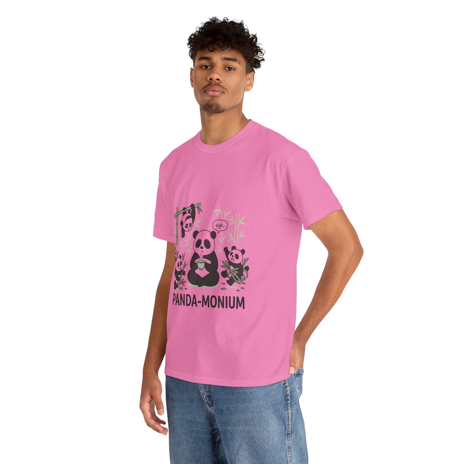 Unisex Panda-Monium T-Shirt – Fun Casual Wear for Animal Lovers