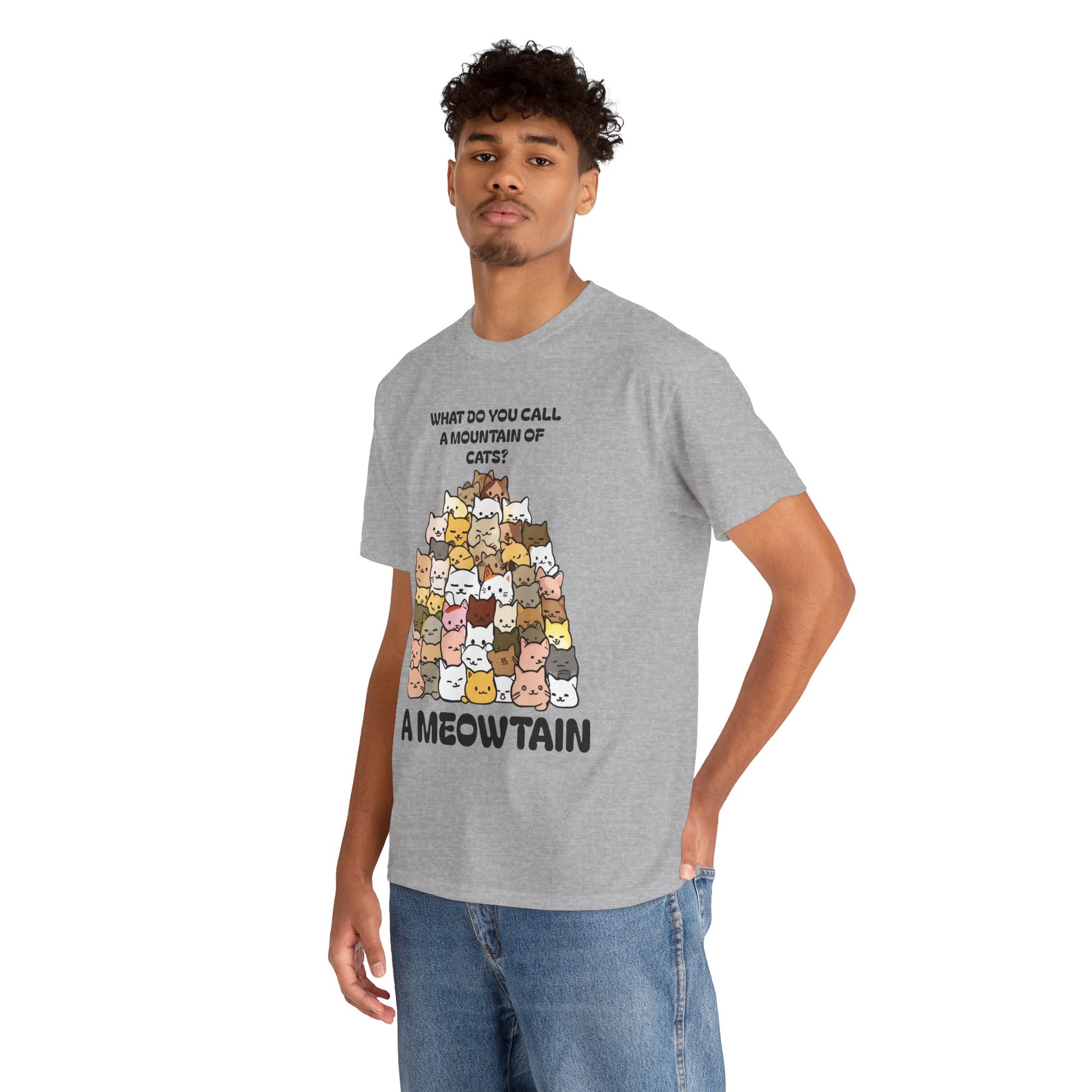 A Meowtain! Funny Cat Pile T-Shirt – Cute Kitty Graphic Tee