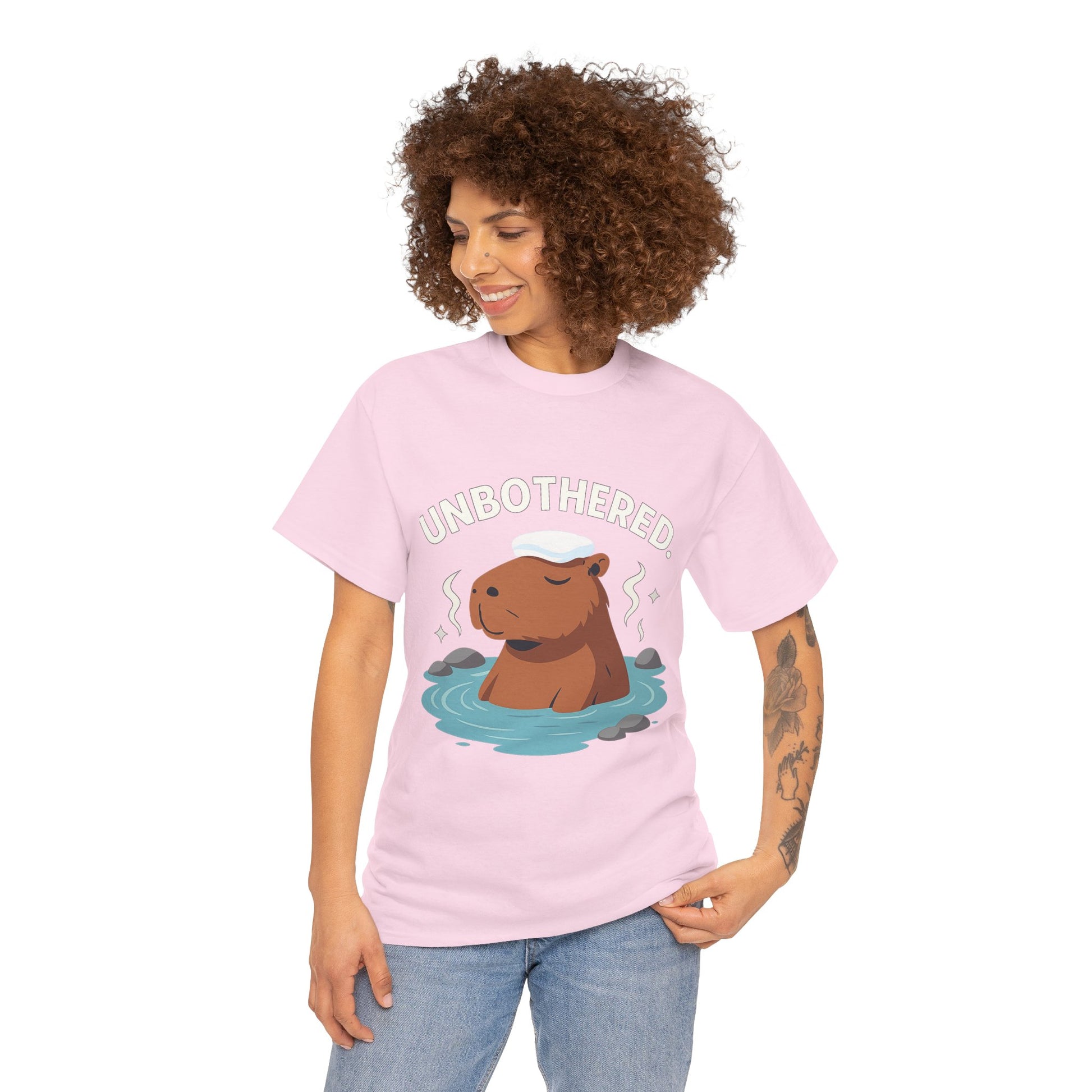 Chill Capybara Shirt – Unisex Heavy Cotton Tee with Relaxed Vibes