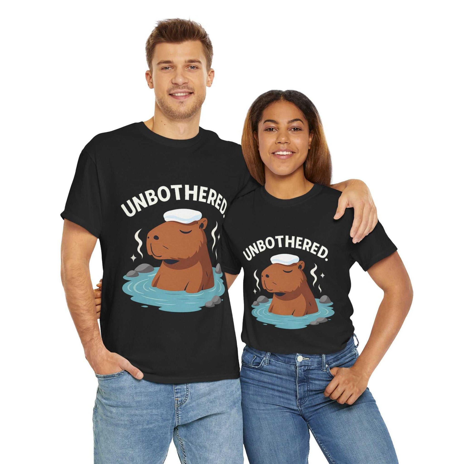 Chill Capybara Shirt – Unisex Heavy Cotton Tee with Relaxed Vibes