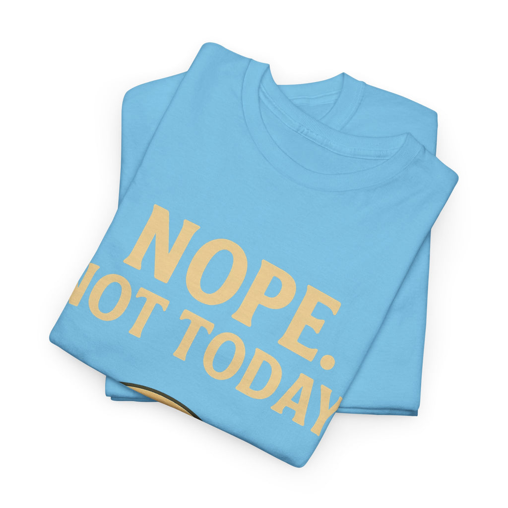 Lazy Cat "Nope. Not Today." Funny Graphic T-Shirt