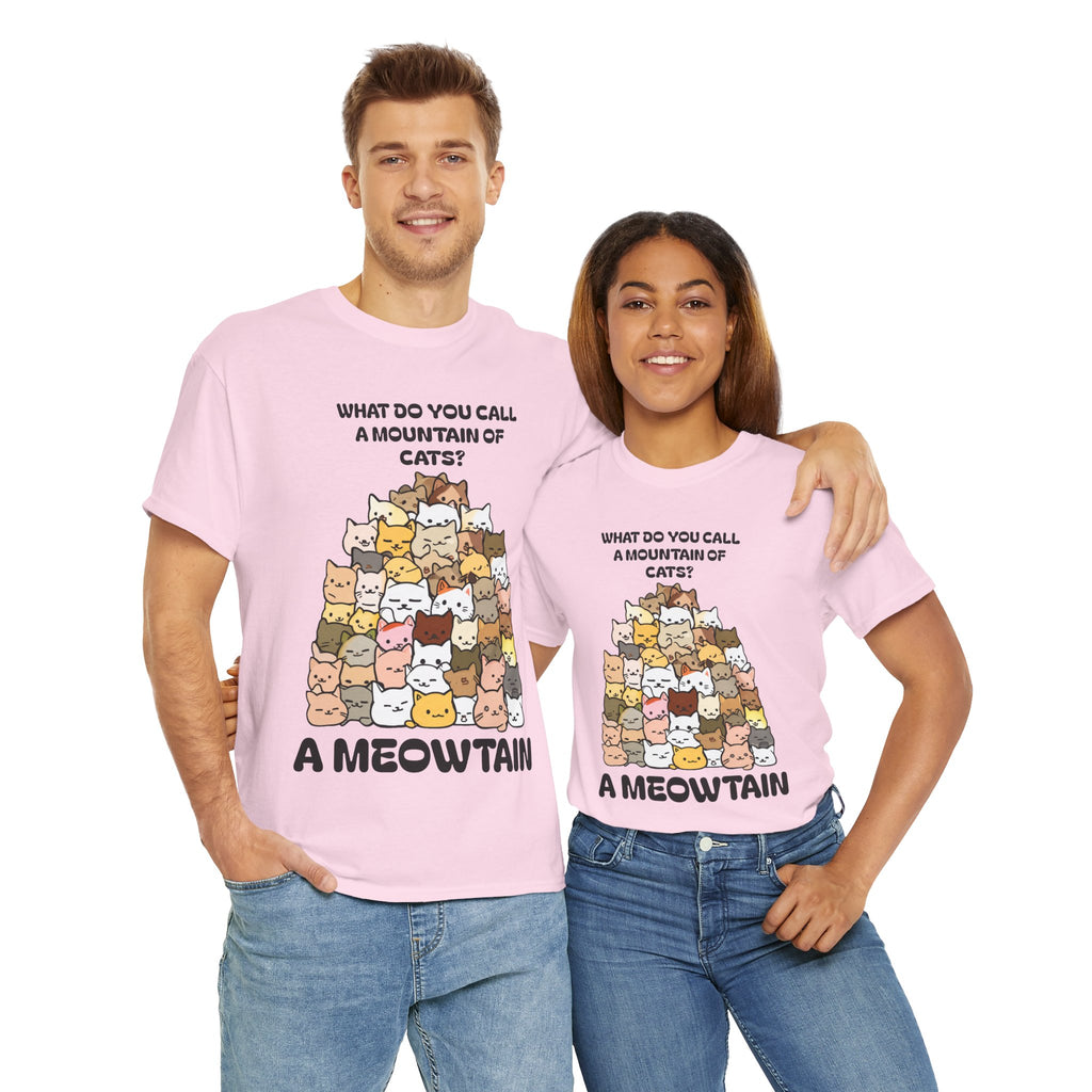 A Meowtain! Funny Cat Pile T-Shirt – Cute Kitty Graphic Tee
