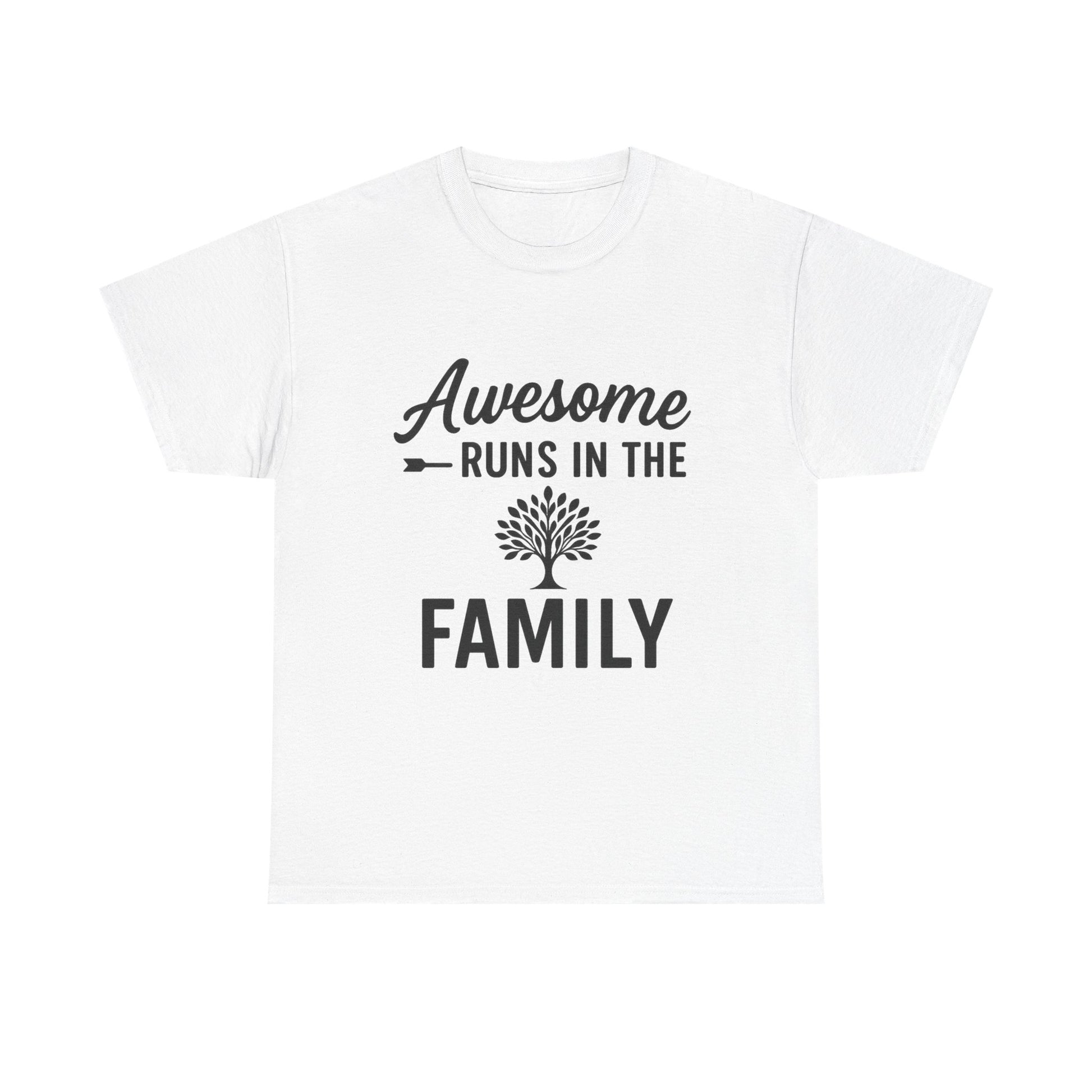 Awesome Runs In The Family – Unisex Cotton Family T-Shirt