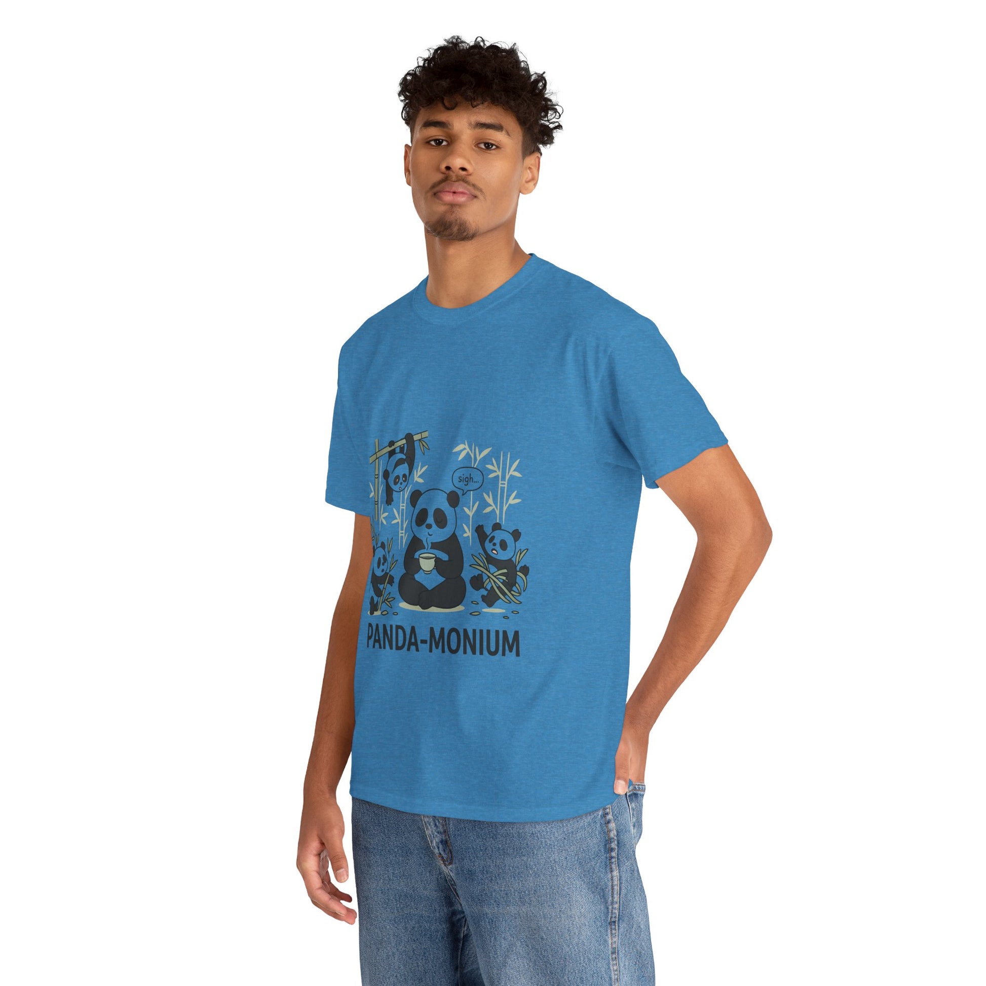 Unisex Panda-Monium T-Shirt – Fun Casual Wear for Animal Lovers
