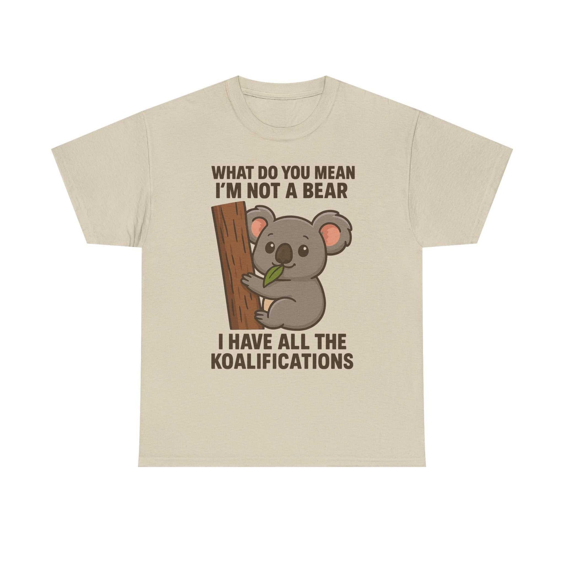 Koala Humor Shirt – Cute Unisex Cotton Tee for Animal Lovers