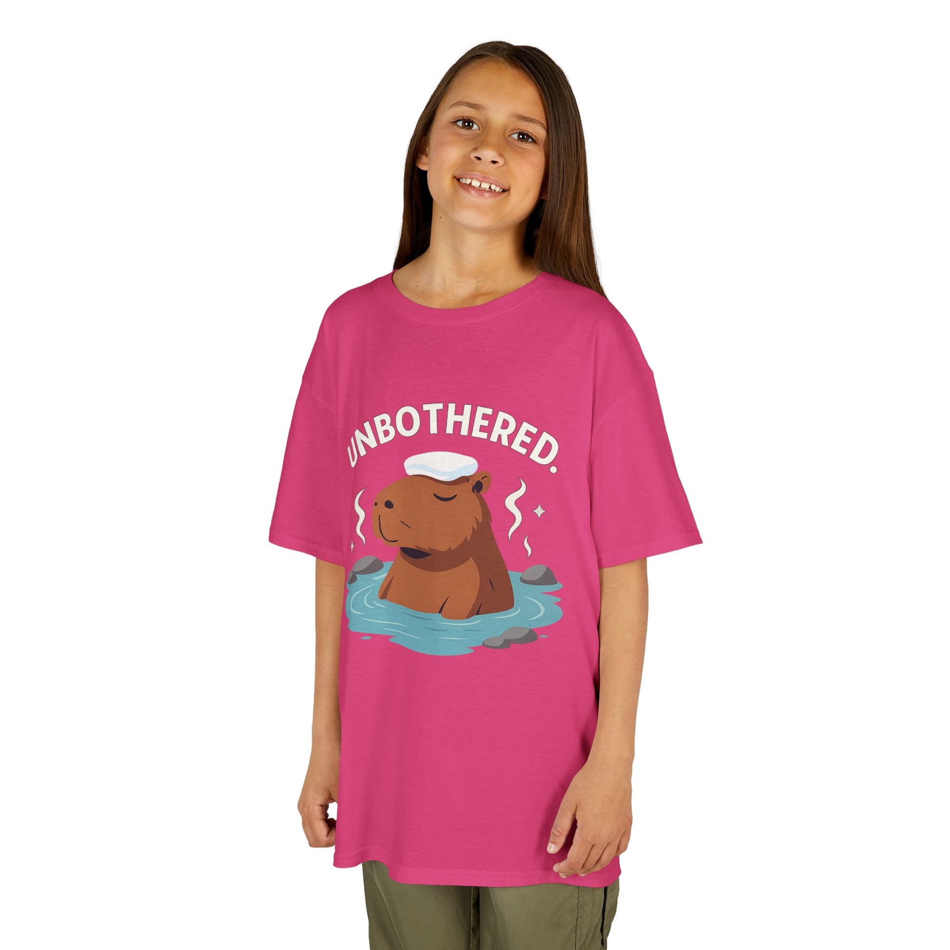 Chill Capybara Kids T-Shirt – Relaxed Vibe Unisex Heavy Cotton Tee