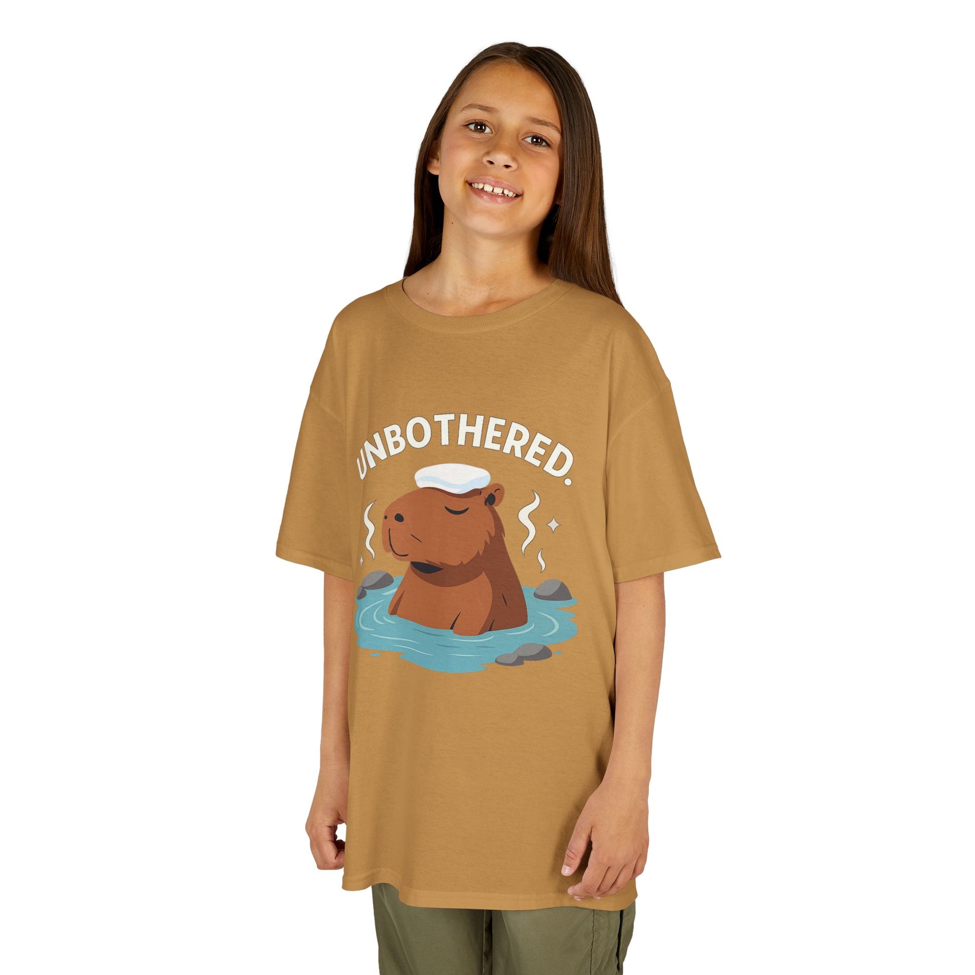 Chill Capybara Kids T-Shirt – Relaxed Vibe Unisex Heavy Cotton Tee