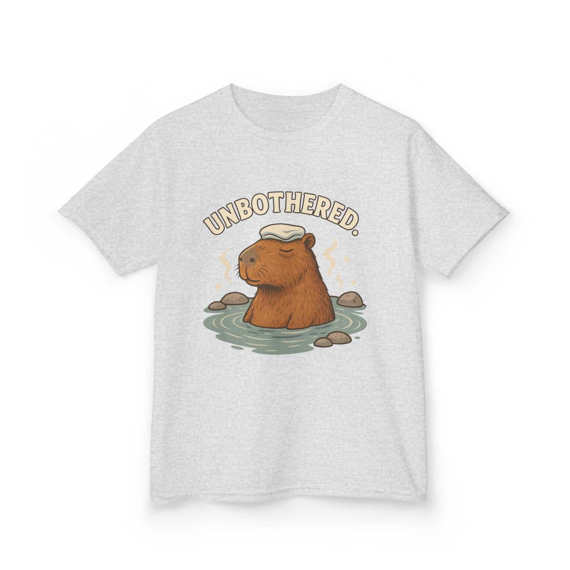Unbothered Capybara T-Shirt for Kids – Funny Chill Animal Graphic Tee | Soft Cotton Unisex Fit