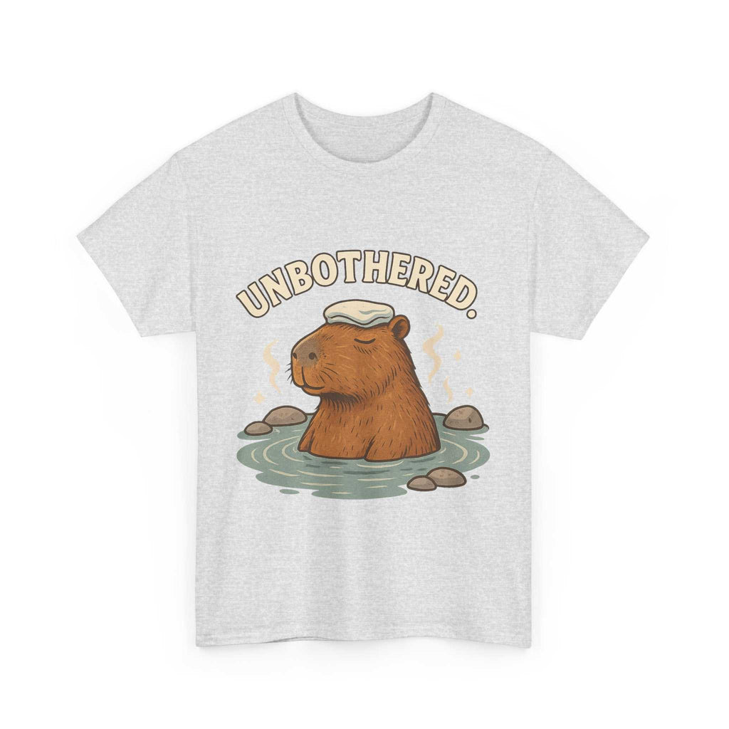 Unbothered Capybara Shirt – Funny Unisex Cotton Tee for Chill Vibes