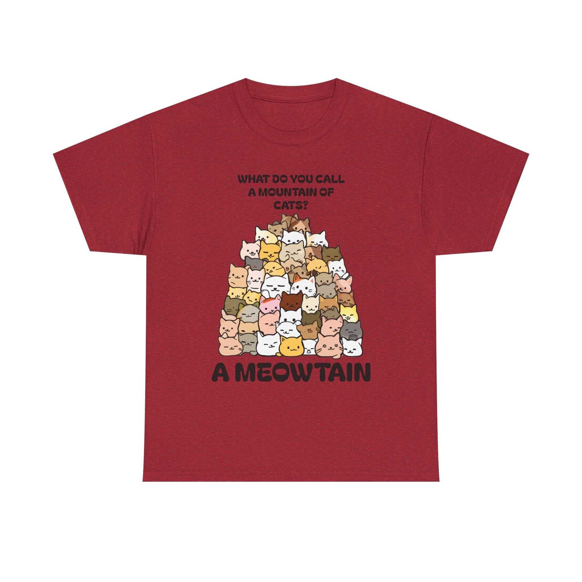 A Meowtain! Funny Cat Pile T-Shirt – Cute Kitty Graphic Tee