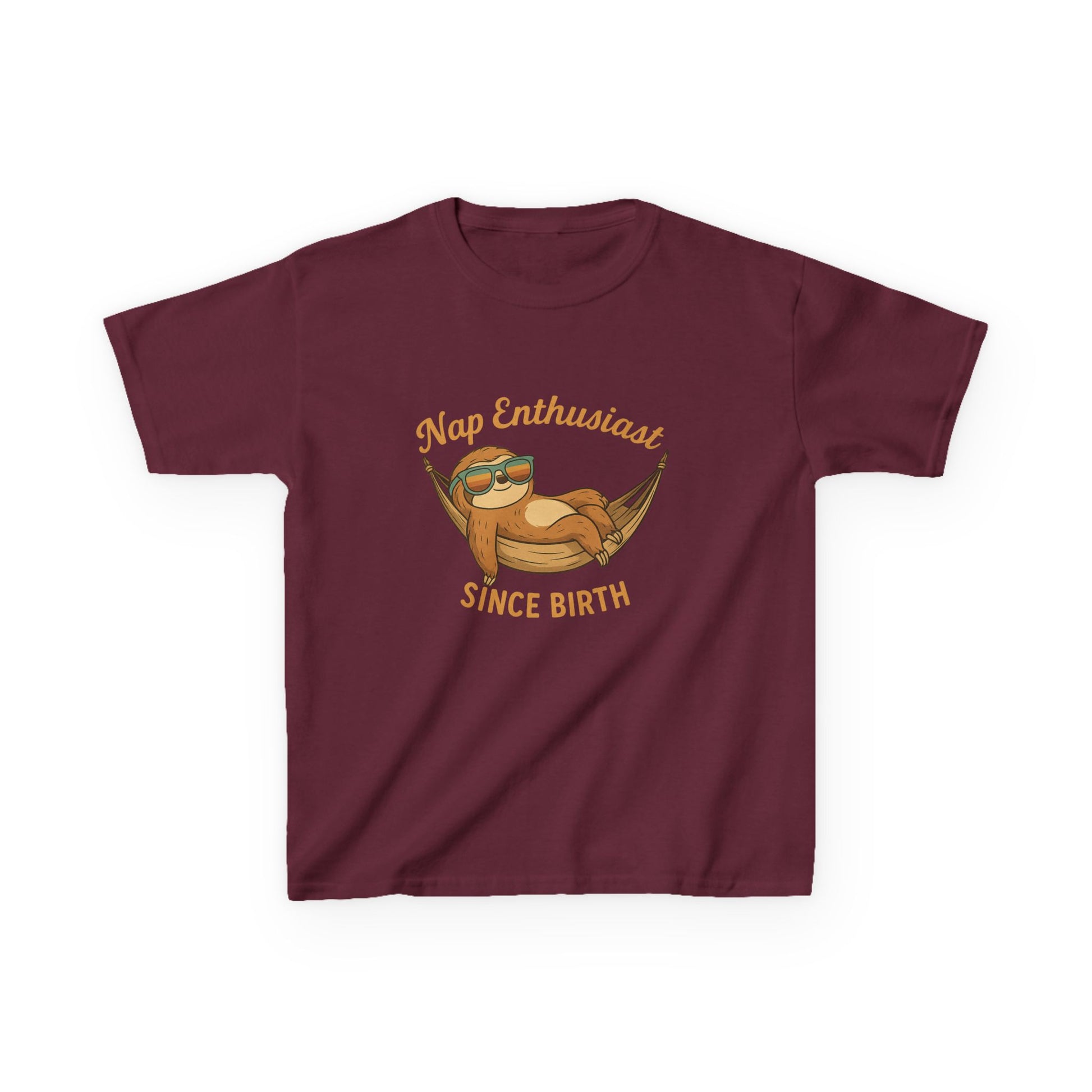 Nap Enthusiast – Vintage Sloth T-Shirt for Kids | Funny Lazy Unisex Cotton Tee