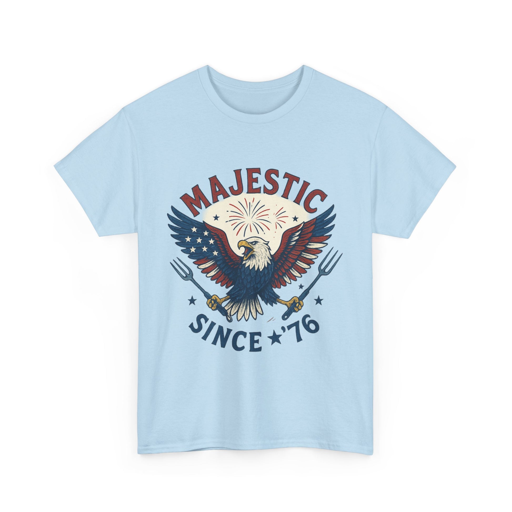Majestic Eagle Since '76 T-Shirt – Vintage American Flag Tee for Men & Women, Patriotic USA Graphic Shirt