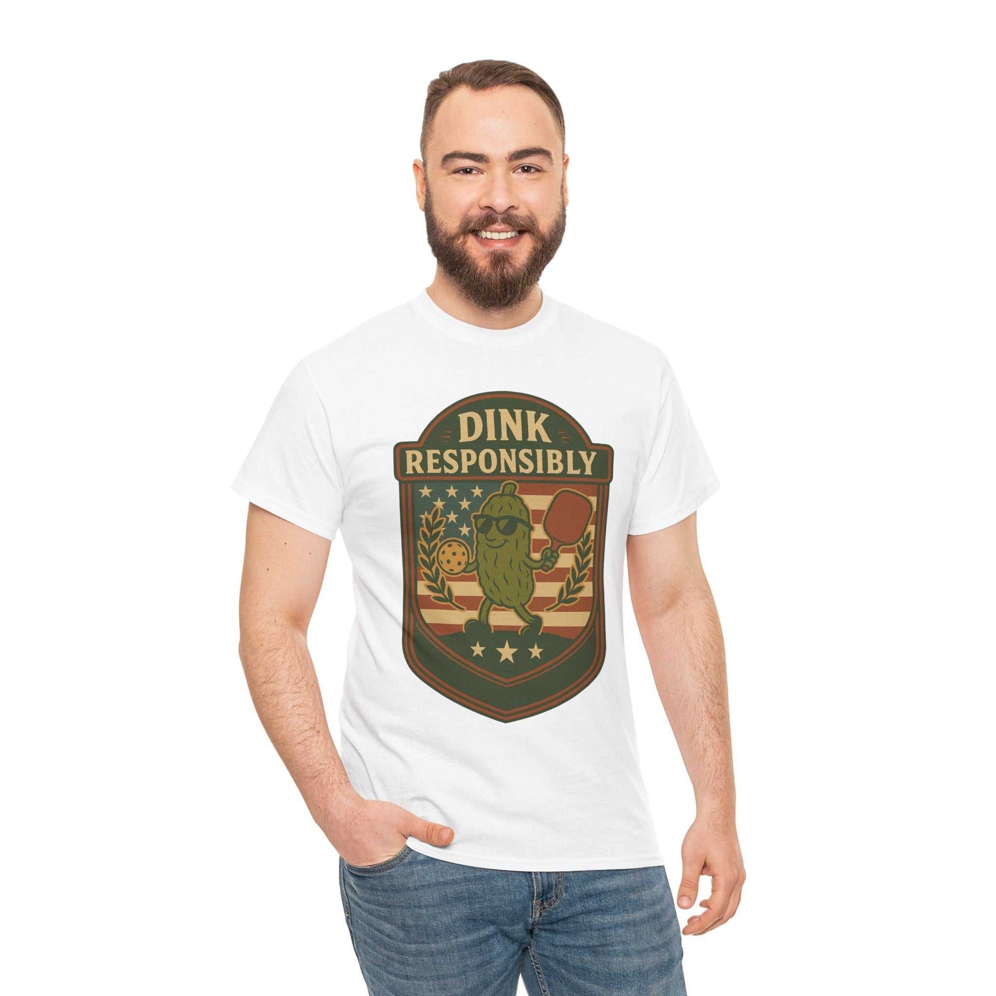 Dink Responsibly Pickleball T-Shirt – Funny Sports Tee