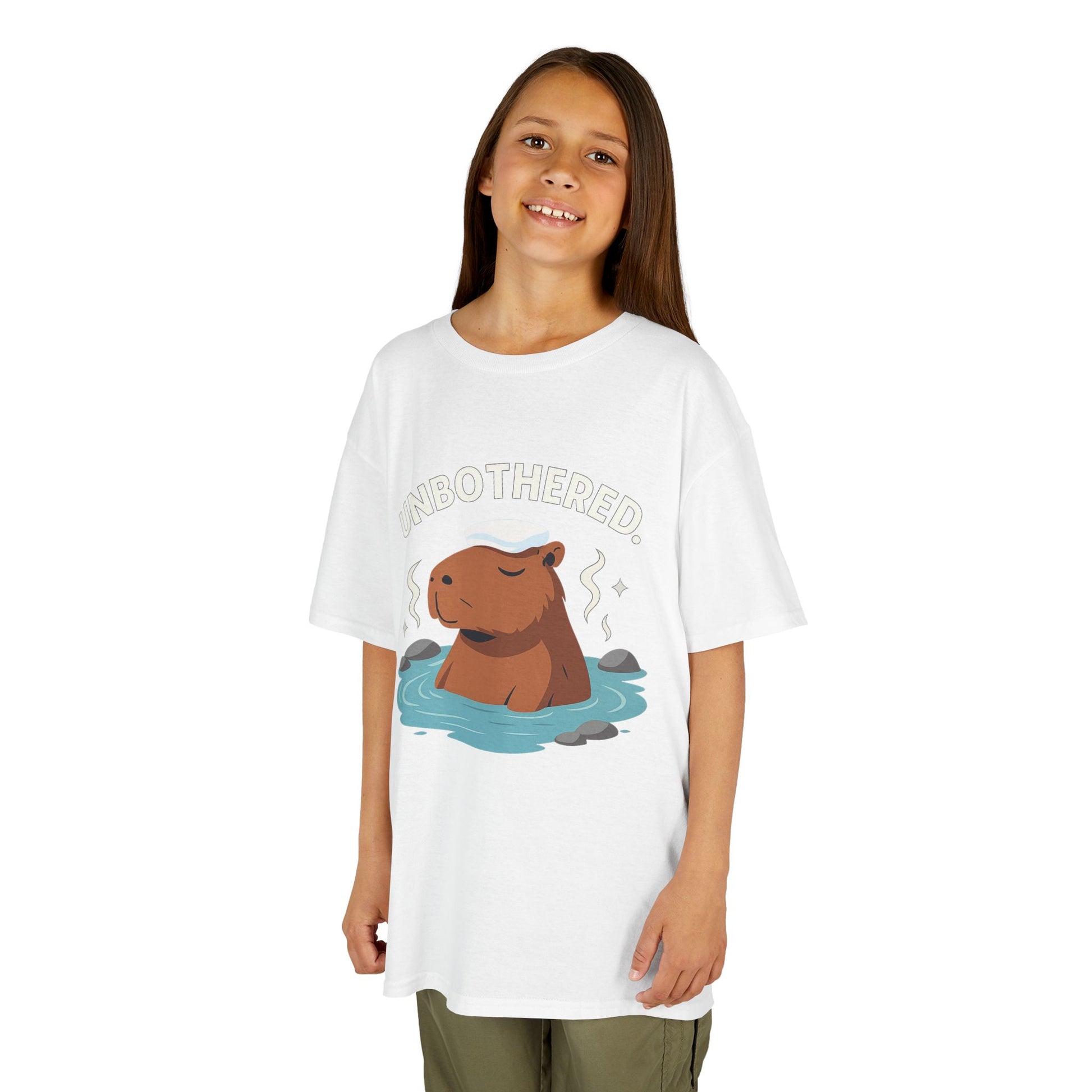 Chill Capybara Kids T-Shirt – Relaxed Vibe Unisex Heavy Cotton Tee