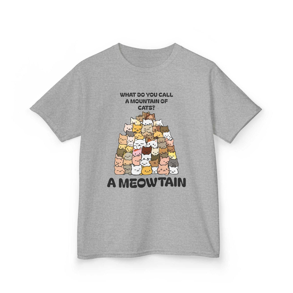 A Meowtain! Funny Cat Pile T-Shirt for Kids – Cute Unisex Graphic Tee