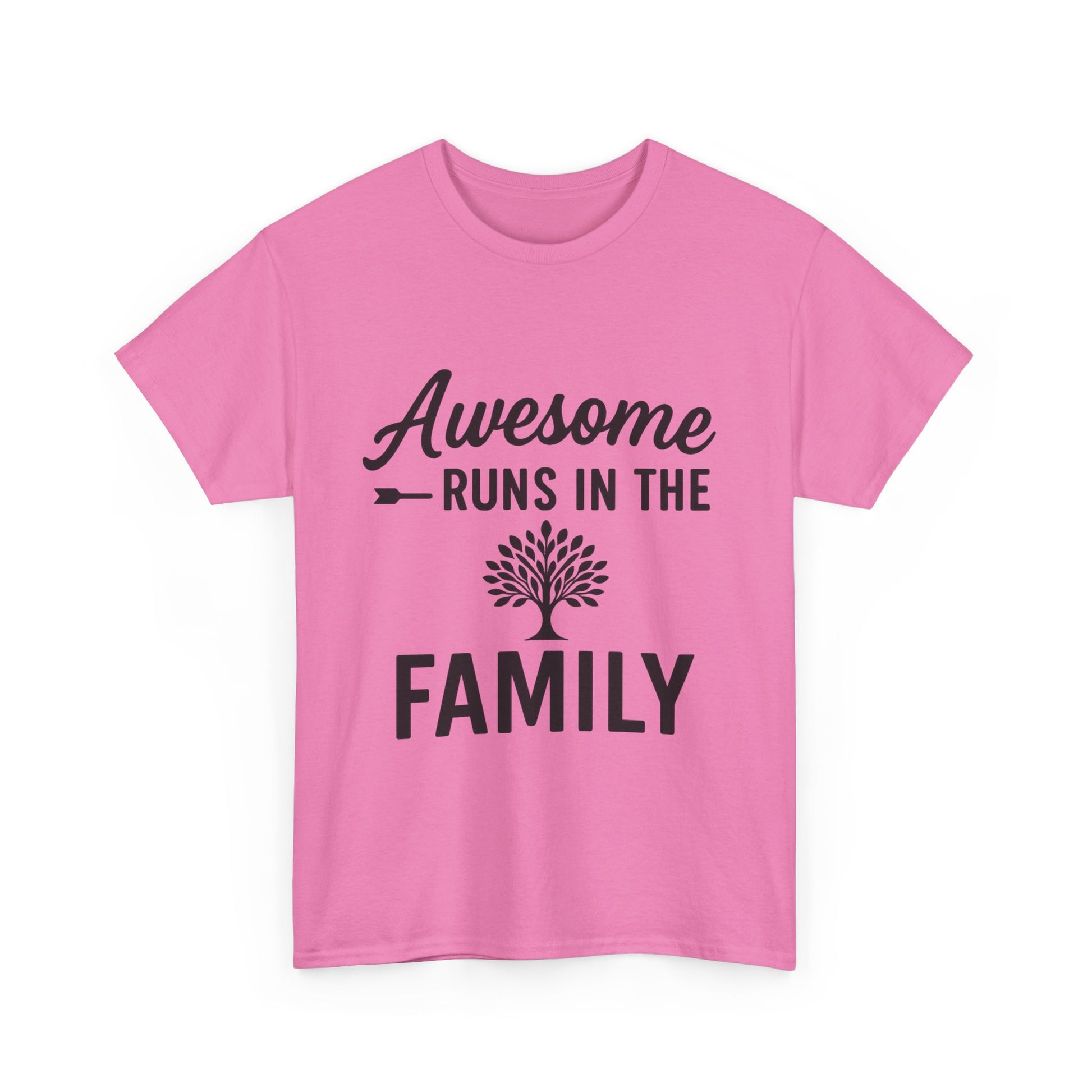 Awesome Runs In The Family – Unisex Cotton Family T-Shirt