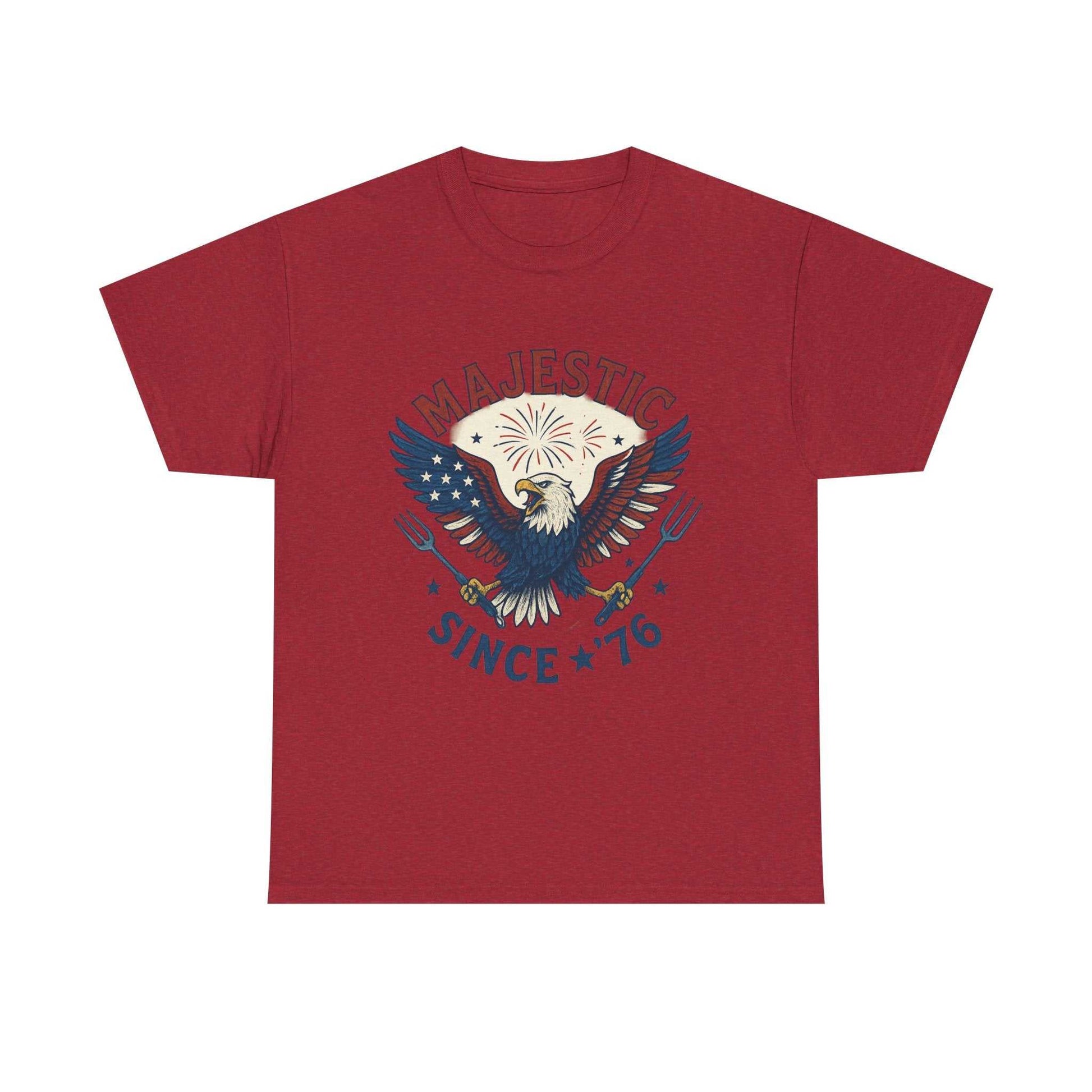 Majestic Eagle Since '76 T-Shirt – Vintage American Flag Tee for Men & Women, Patriotic USA Graphic Shirt