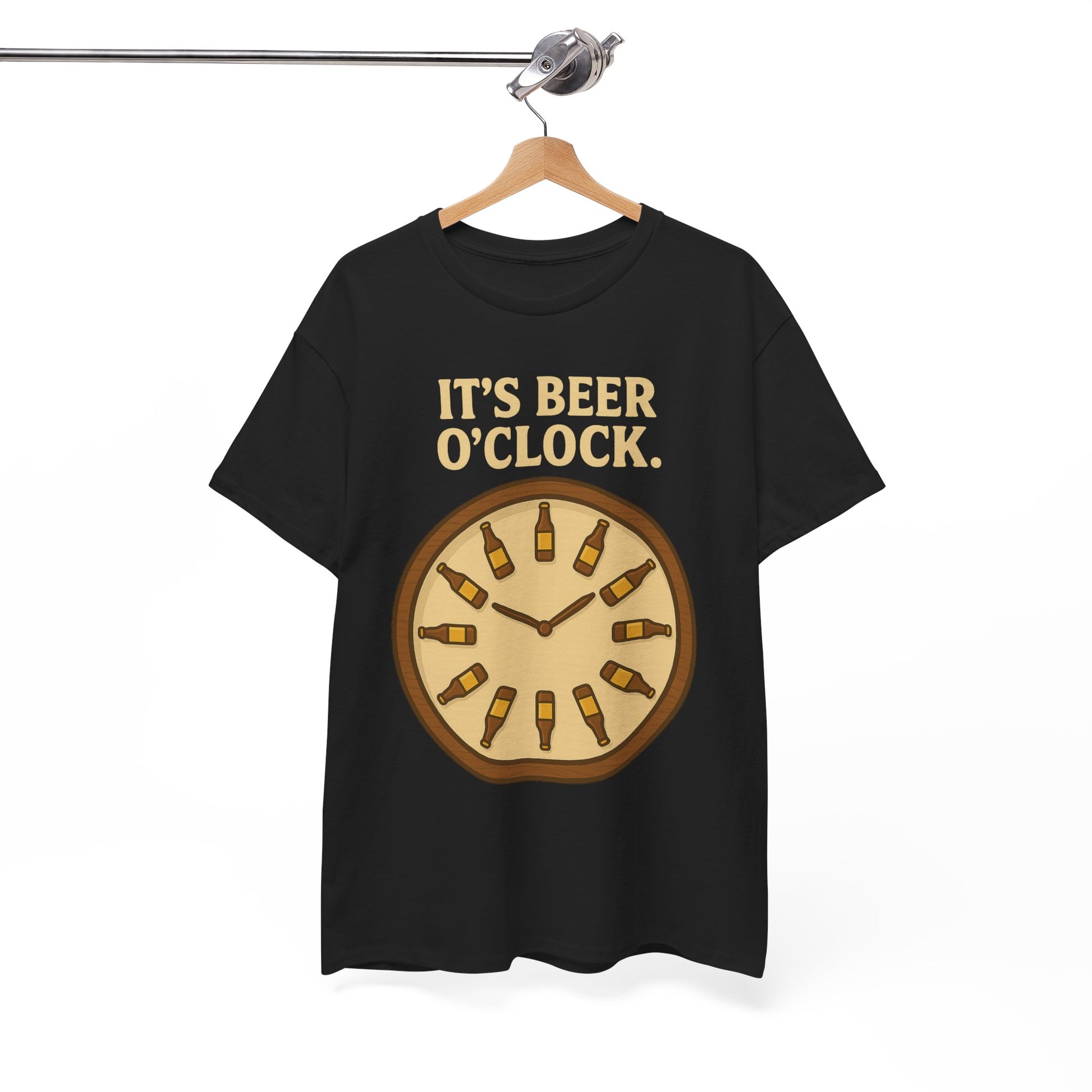 It’s Beer O’Clock Tee – Funny Unisex Cotton Beer Lover Shirt