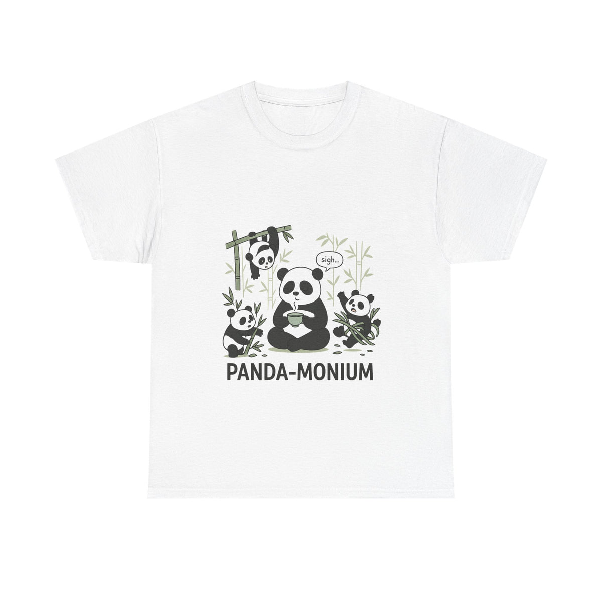 Unisex Panda-Monium T-Shirt – Fun Casual Wear for Animal Lovers