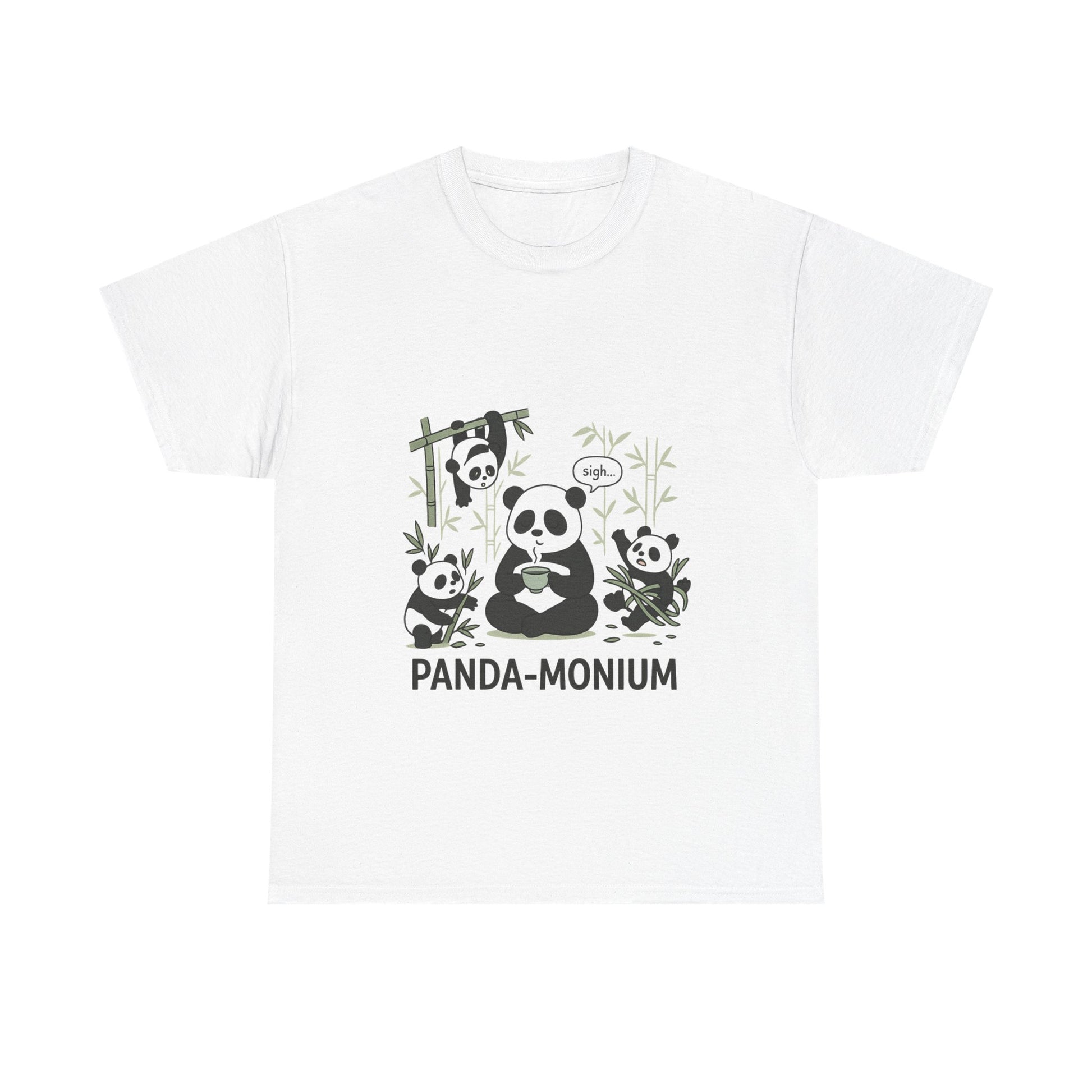 Unisex Panda-Monium T-Shirt – Fun Casual Wear for Animal Lovers