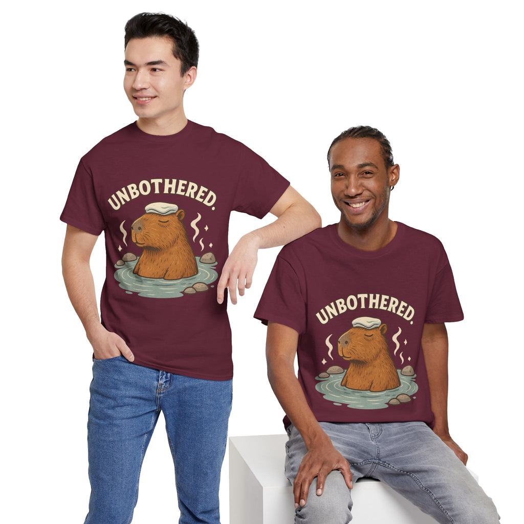 Unbothered Capybara Shirt – Funny Unisex Cotton Tee for Chill Vibes