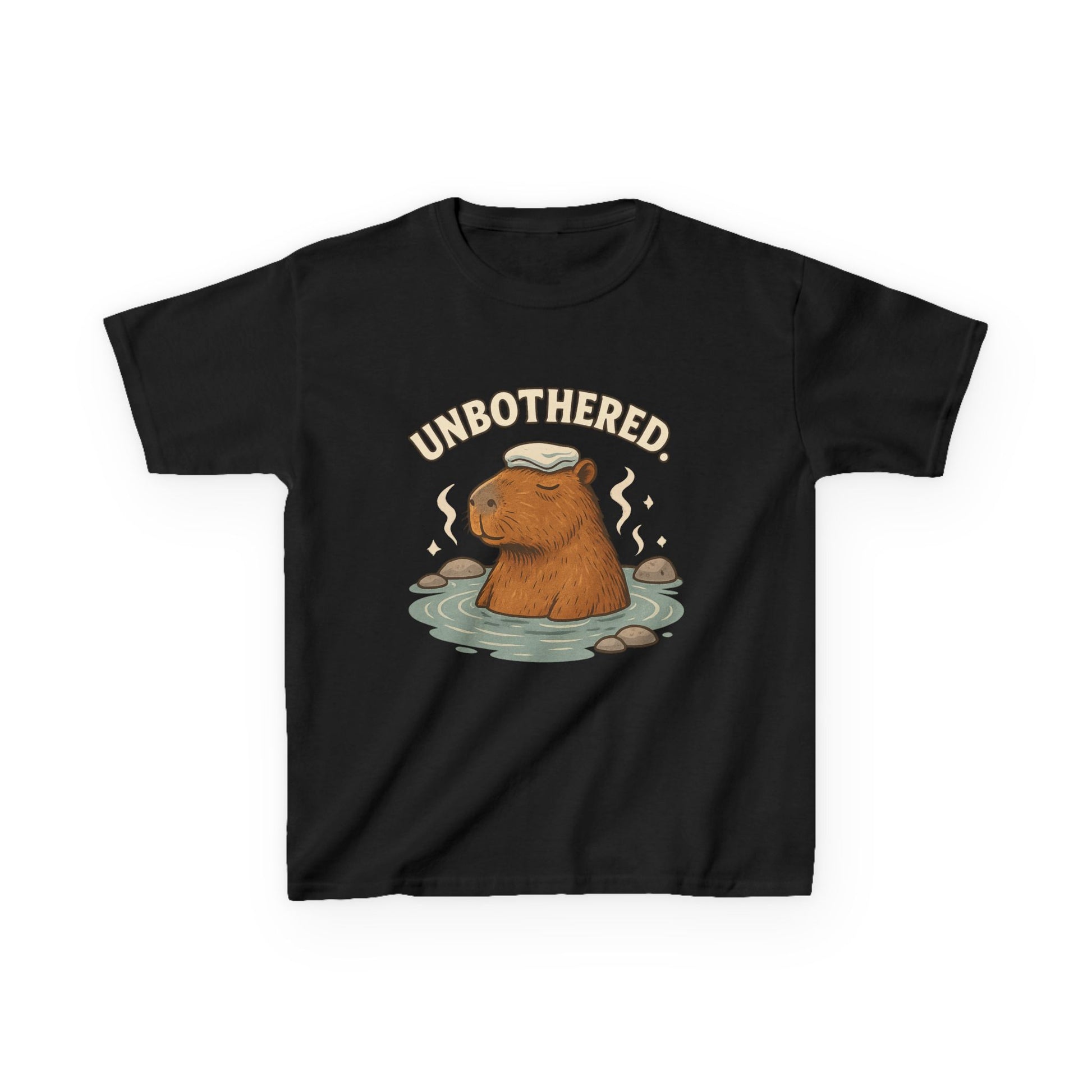 Unbothered Capybara T-Shirt for Kids – Funny Chill Animal Graphic Tee | Soft Cotton Unisex Fit