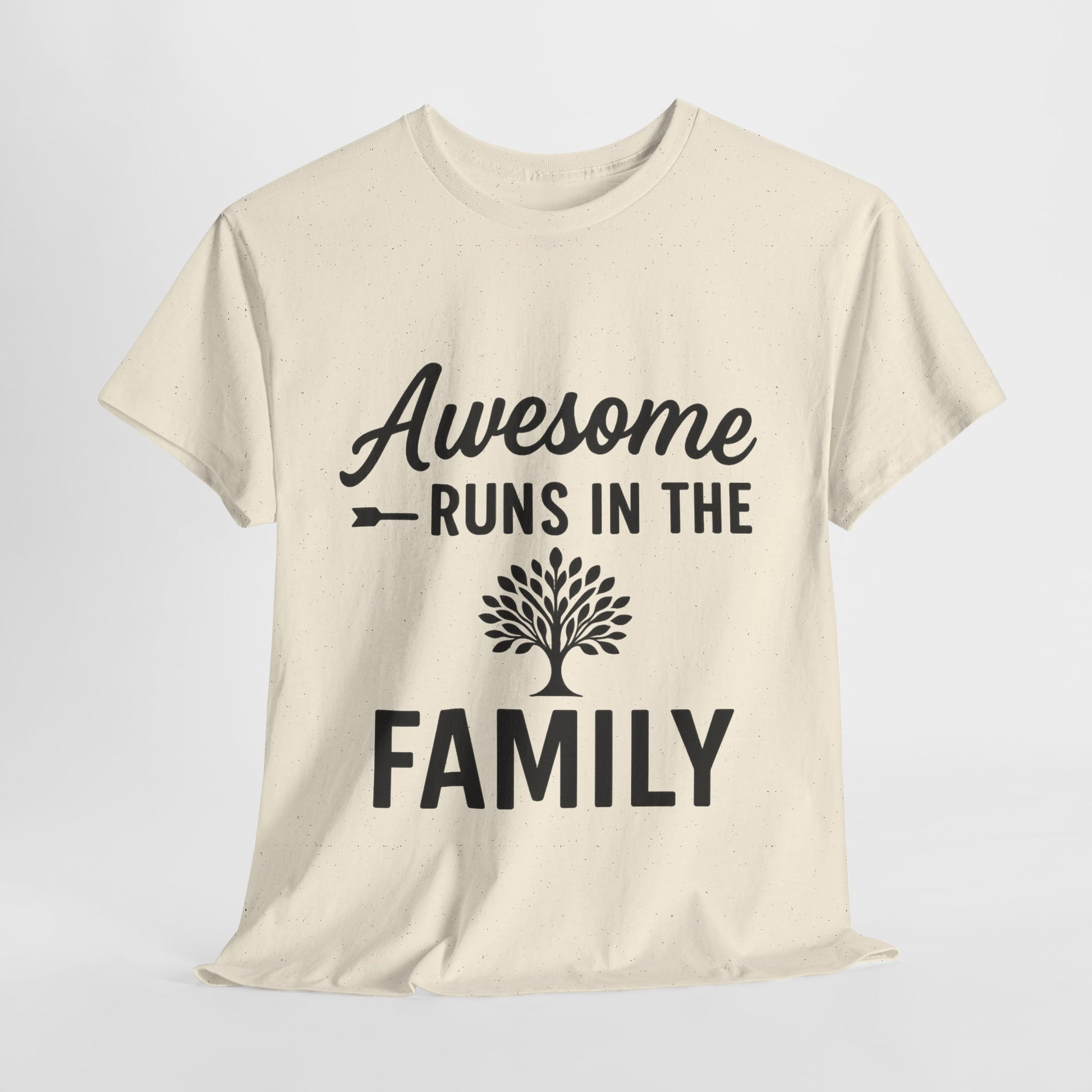 Awesome Runs In The Family – Unisex Cotton Family T-Shirt