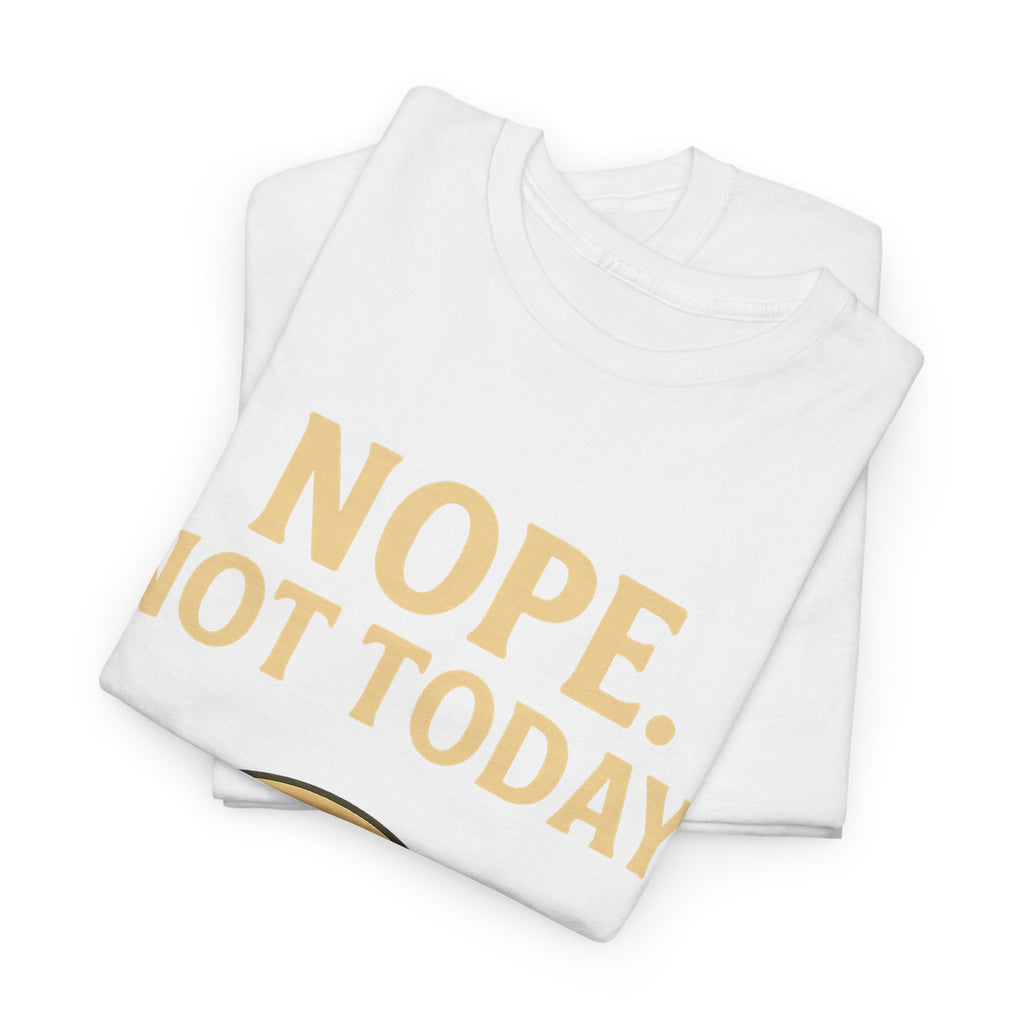 Lazy Cat "Nope. Not Today." Funny Graphic T-Shirt
