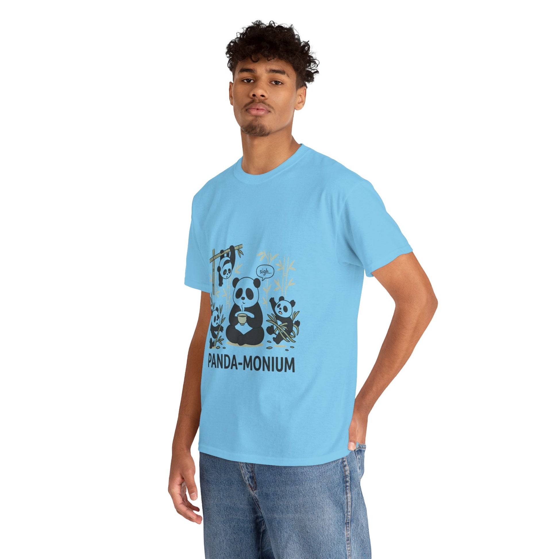 Unisex Panda-Monium T-Shirt – Fun Casual Wear for Animal Lovers