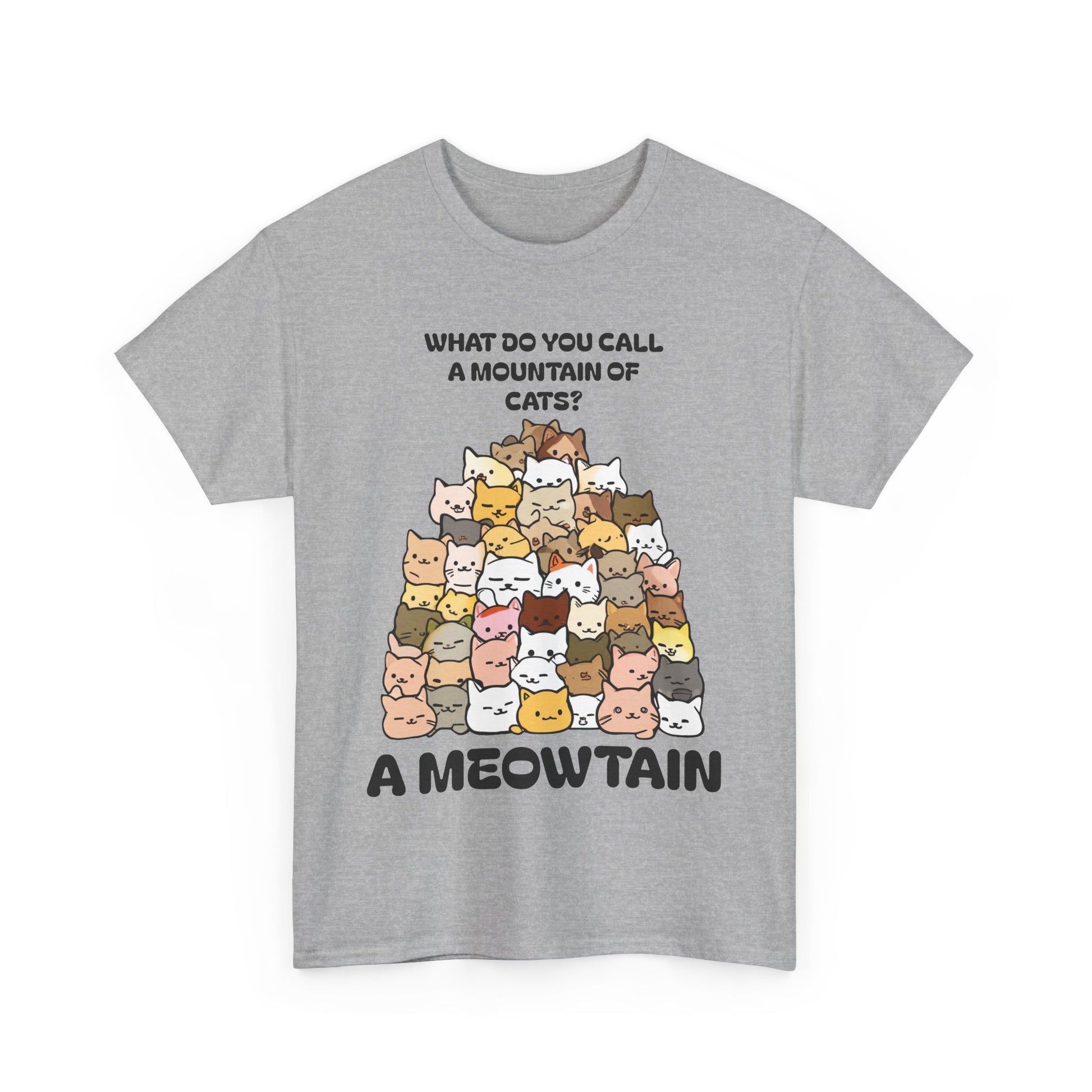 A Meowtain! Funny Cat Pile T-Shirt – Cute Kitty Graphic Tee