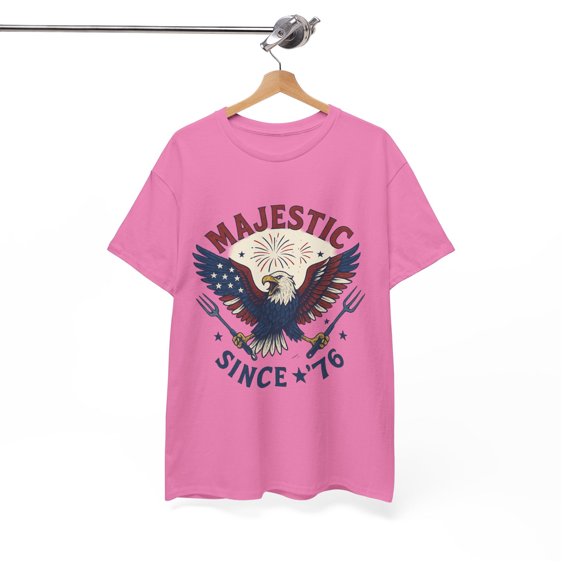 Majestic Eagle Since '76 T-Shirt – Vintage American Flag Tee for Men & Women, Patriotic USA Graphic Shirt
