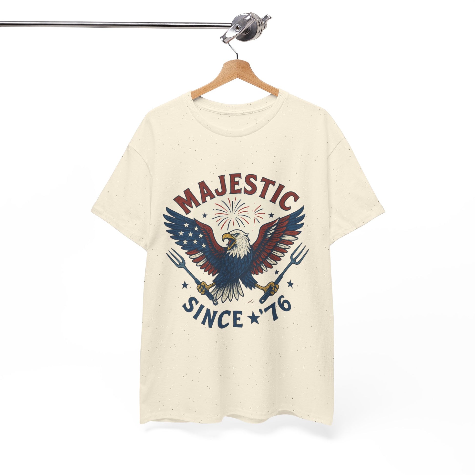 Majestic Eagle Since '76 T-Shirt – Vintage American Flag Tee for Men & Women, Patriotic USA Graphic Shirt