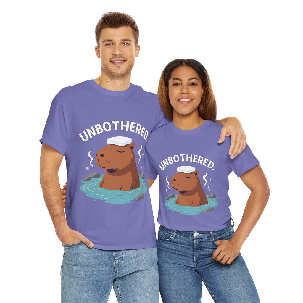 Chill Capybara Shirt – Unisex Heavy Cotton Tee with Relaxed Vibes