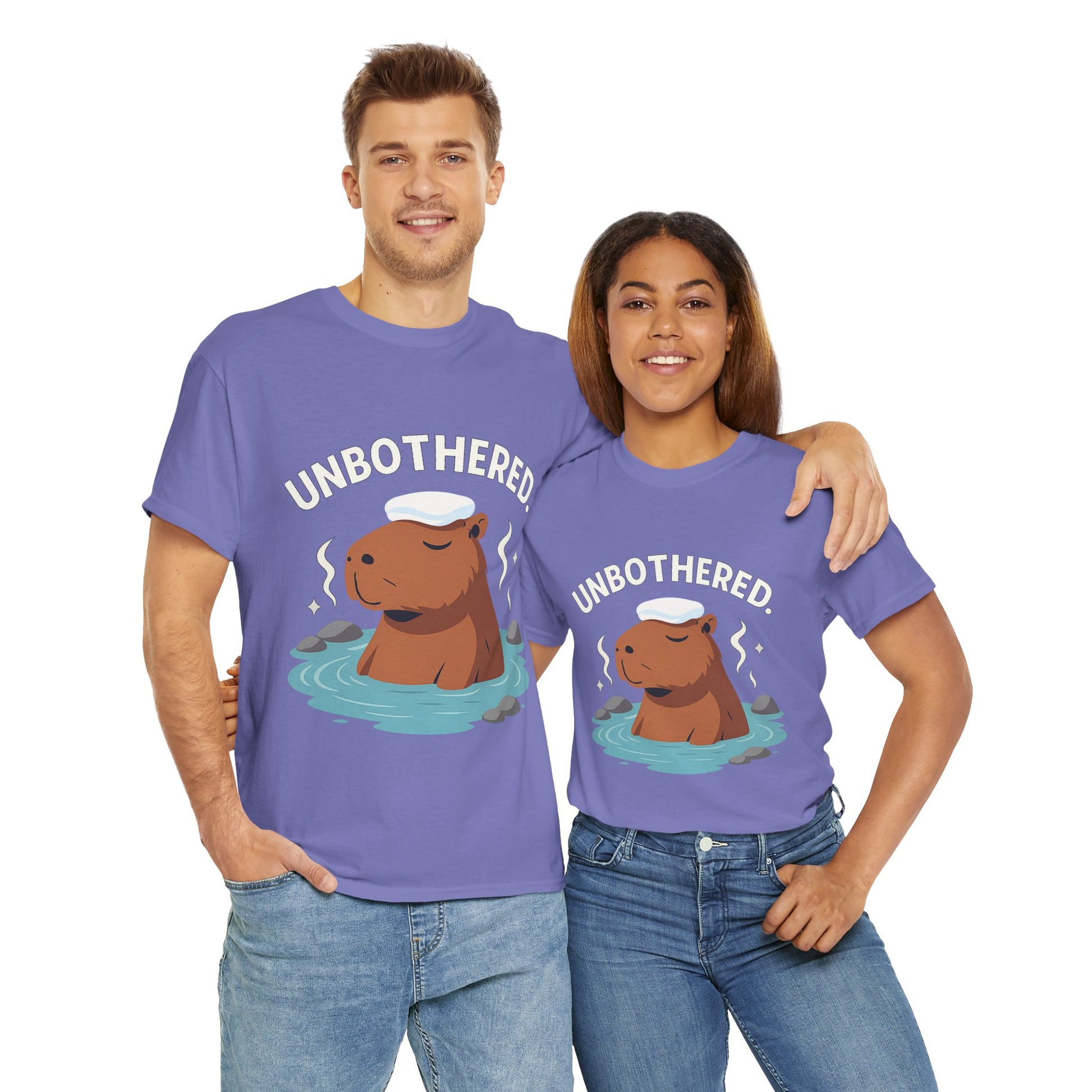 Chill Capybara Shirt – Unisex Heavy Cotton Tee with Relaxed Vibes