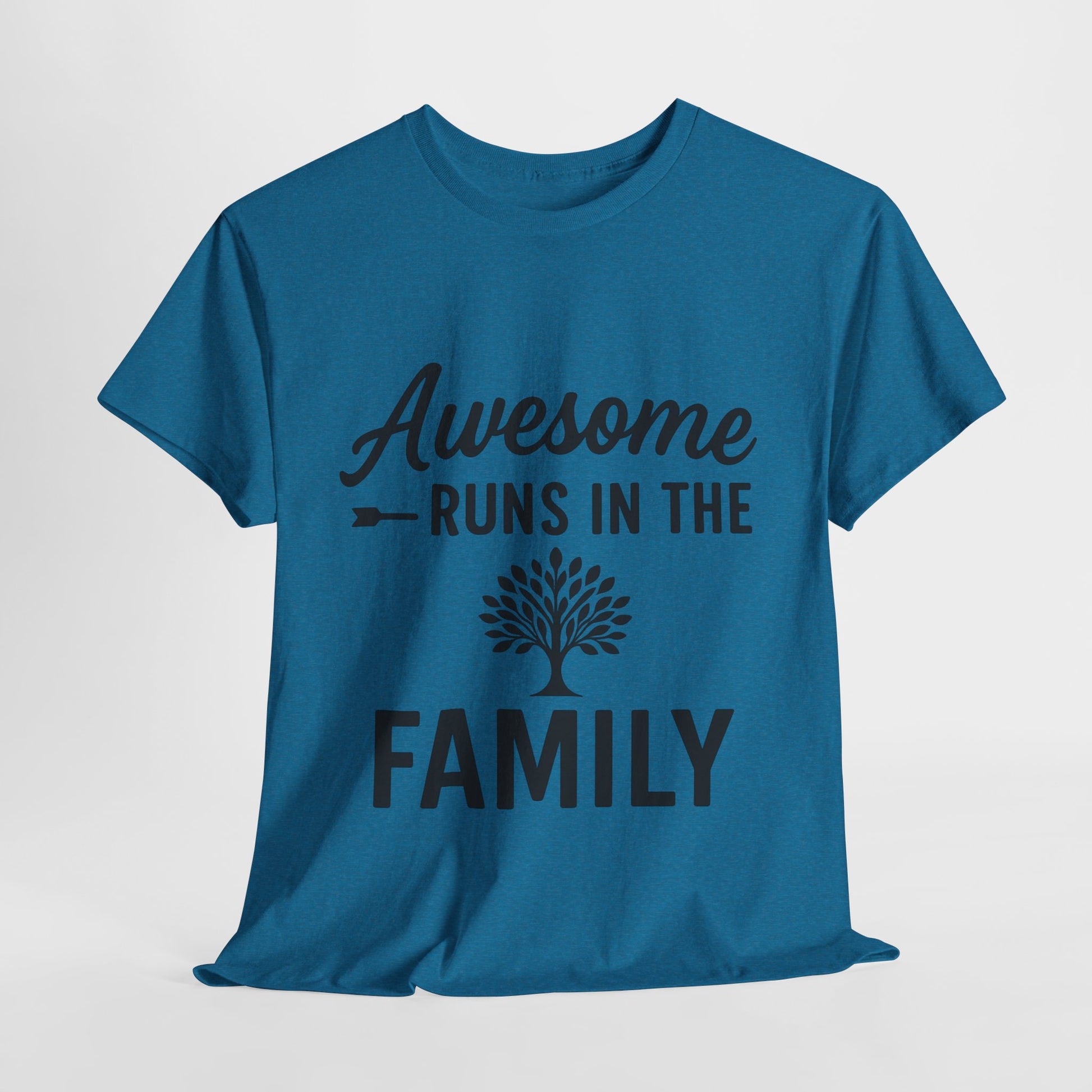 Awesome Runs In The Family – Unisex Cotton Family T-Shirt