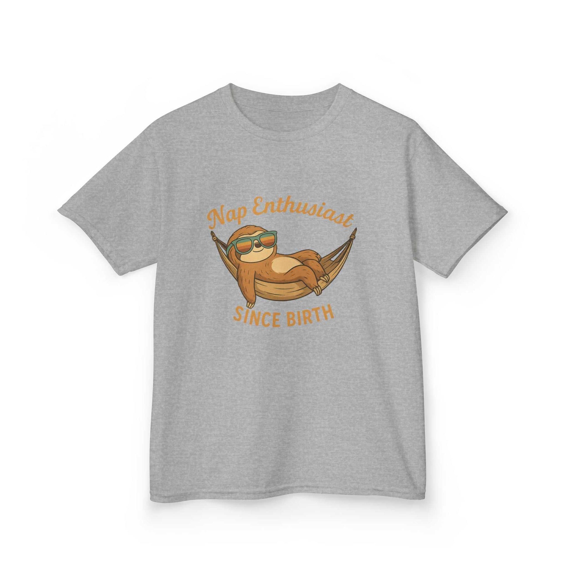 Nap Enthusiast – Vintage Sloth T-Shirt for Kids | Funny Lazy Unisex Cotton Tee