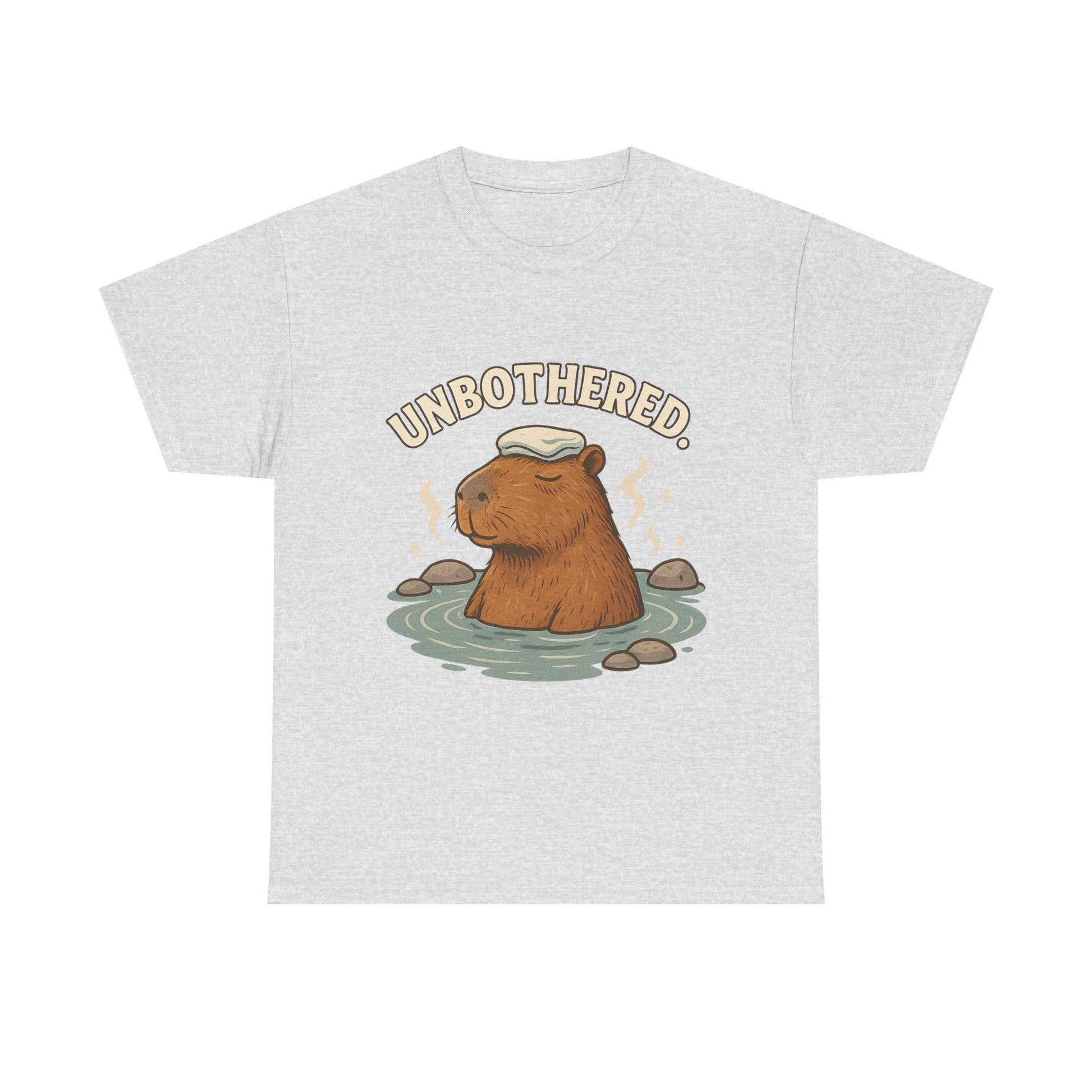 Unbothered Capybara Shirt – Funny Unisex Cotton Tee for Chill Vibes