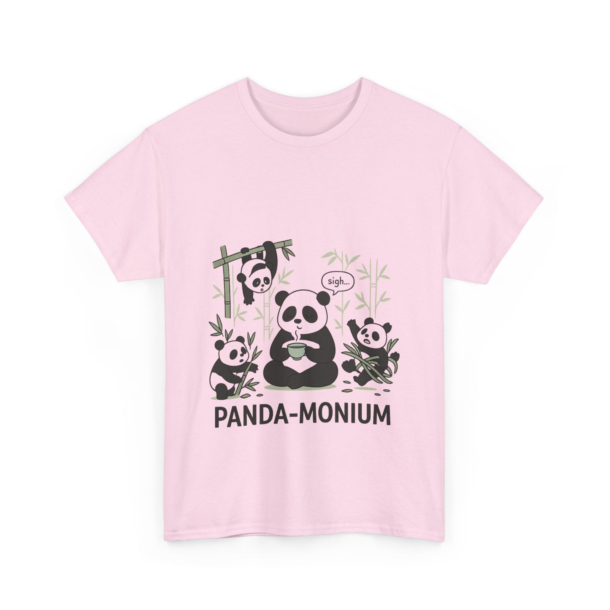 Unisex Panda-Monium T-Shirt – Fun Casual Wear for Animal Lovers