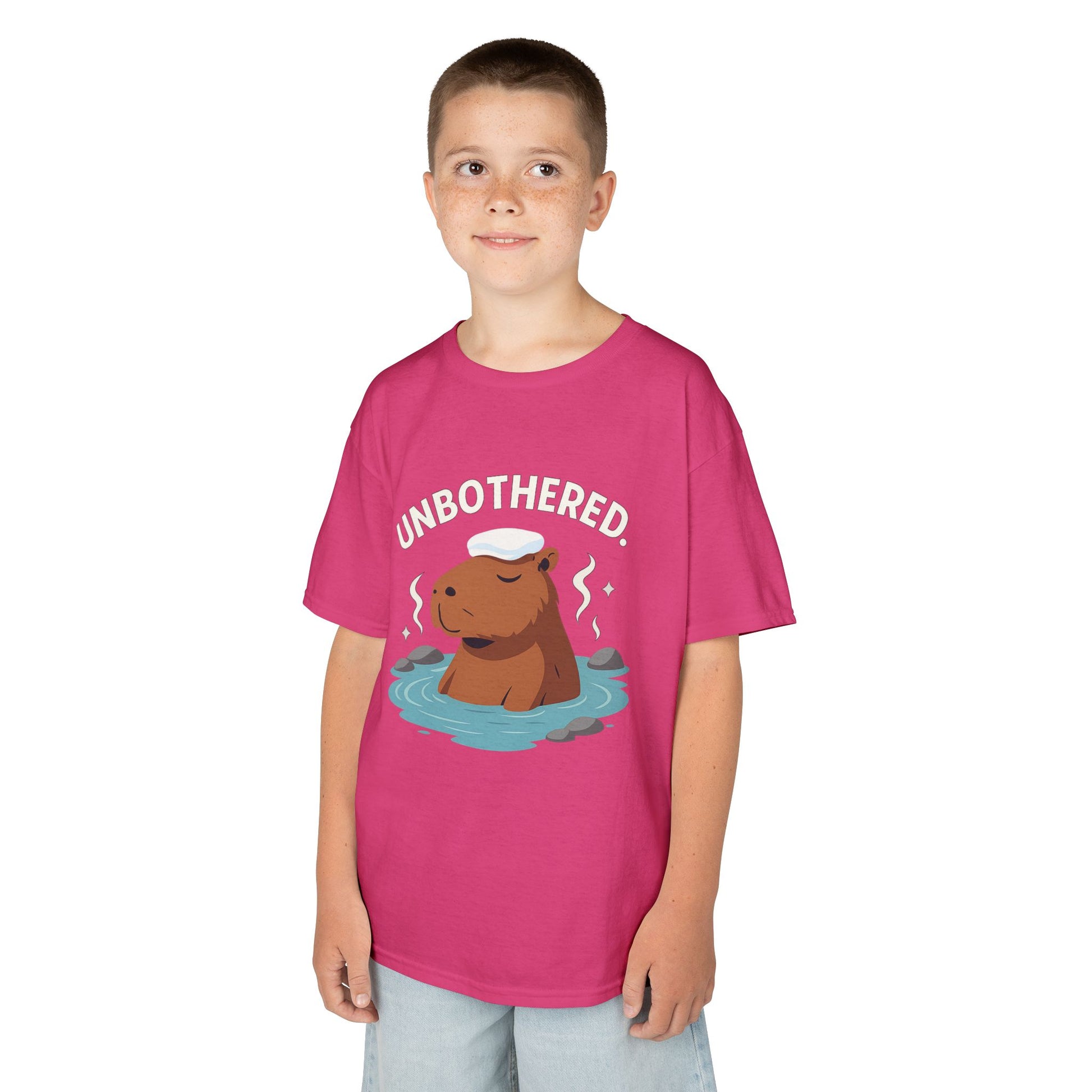 Chill Capybara Kids T-Shirt – Relaxed Vibe Unisex Heavy Cotton Tee