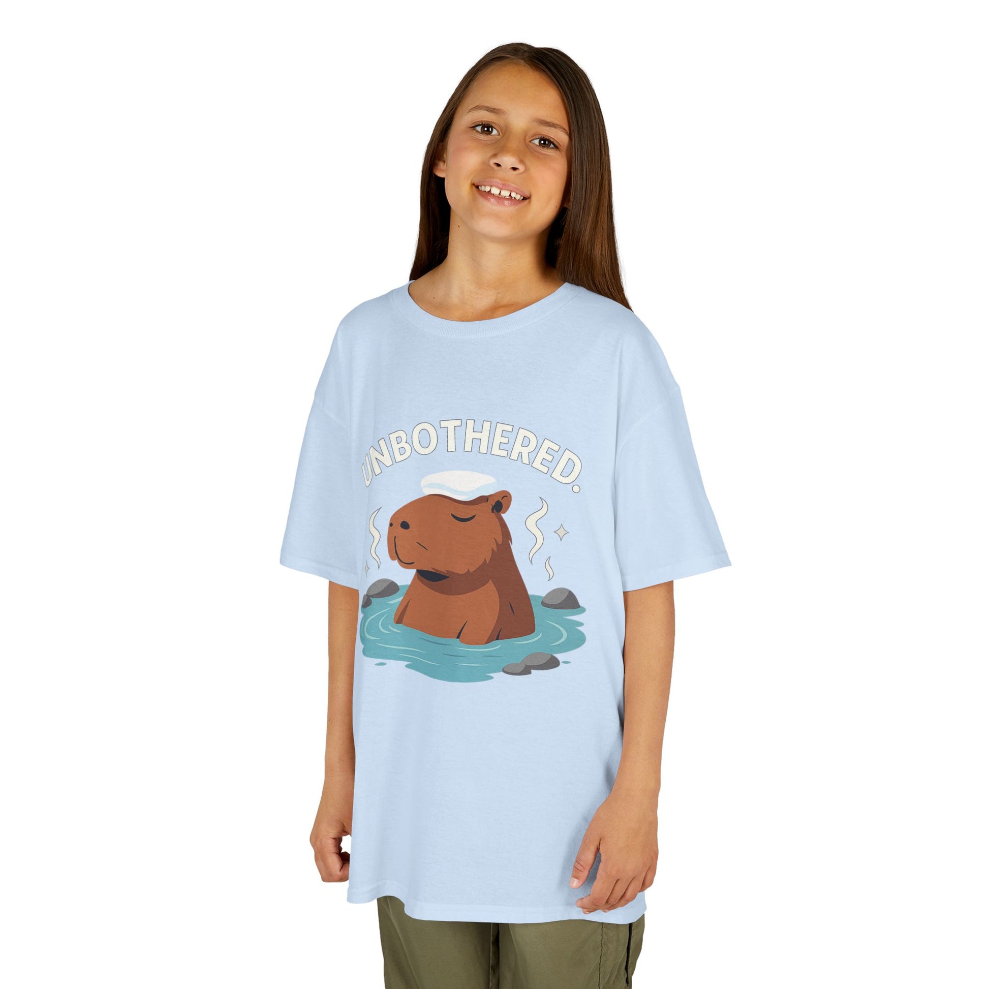 Chill Capybara Kids T-Shirt – Relaxed Vibe Unisex Heavy Cotton Tee