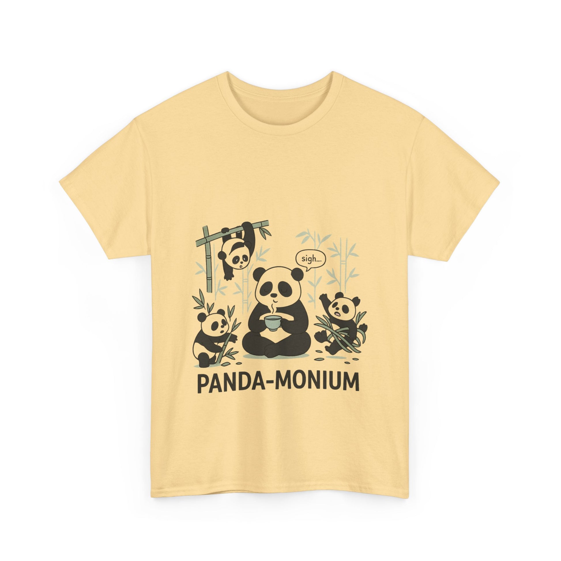 Unisex Panda-Monium T-Shirt – Fun Casual Wear for Animal Lovers