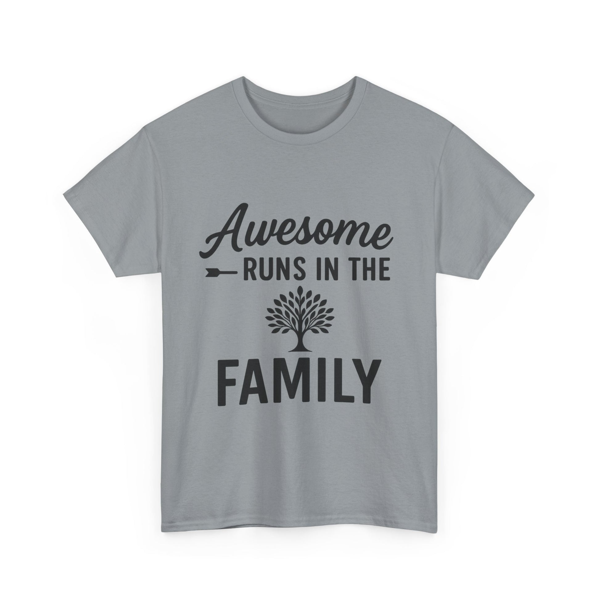 Awesome Runs In The Family – Unisex Cotton Family T-Shirt
